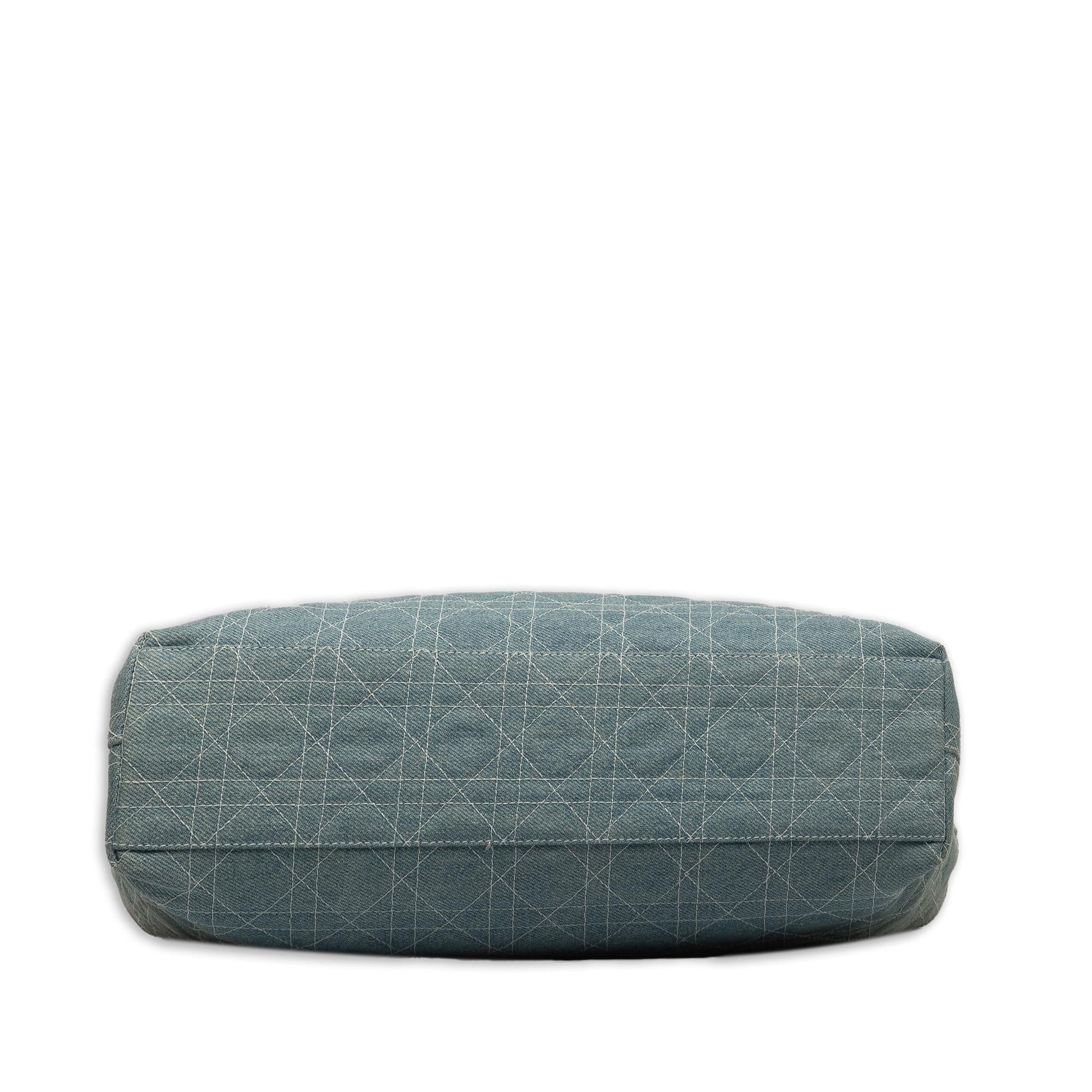 Dior Large Denim Cannage Lady Dior (SHG-9o3eR7)