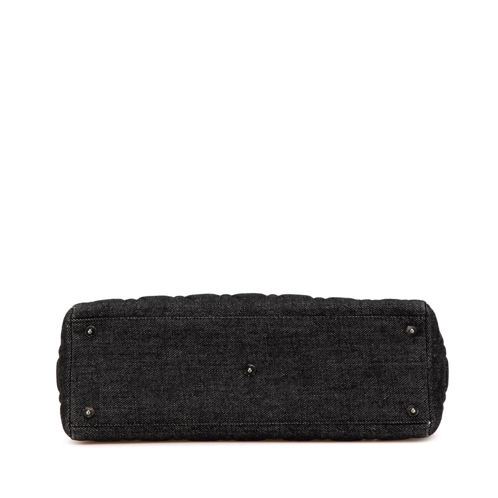 Dior Large Denim Cannage Lady Dior