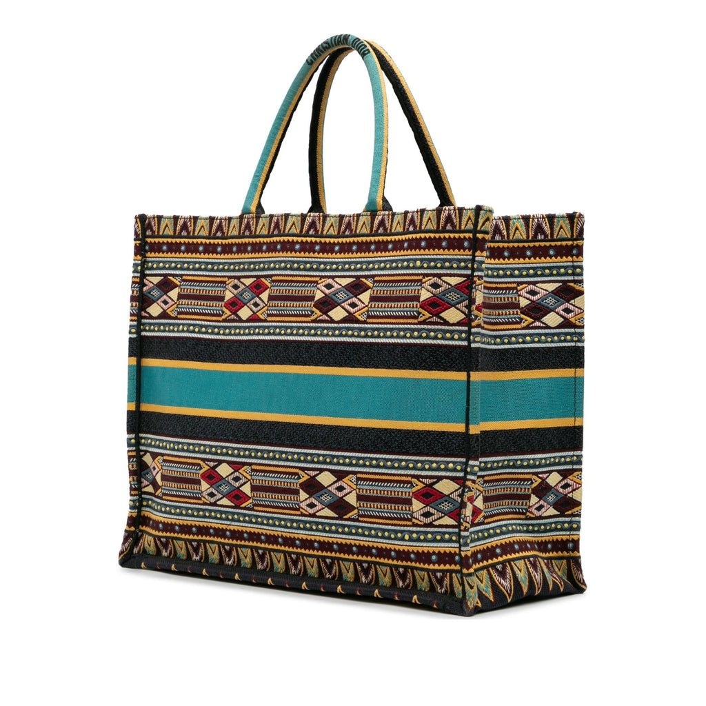 Dior Large Embroidered Canvas Book Tote