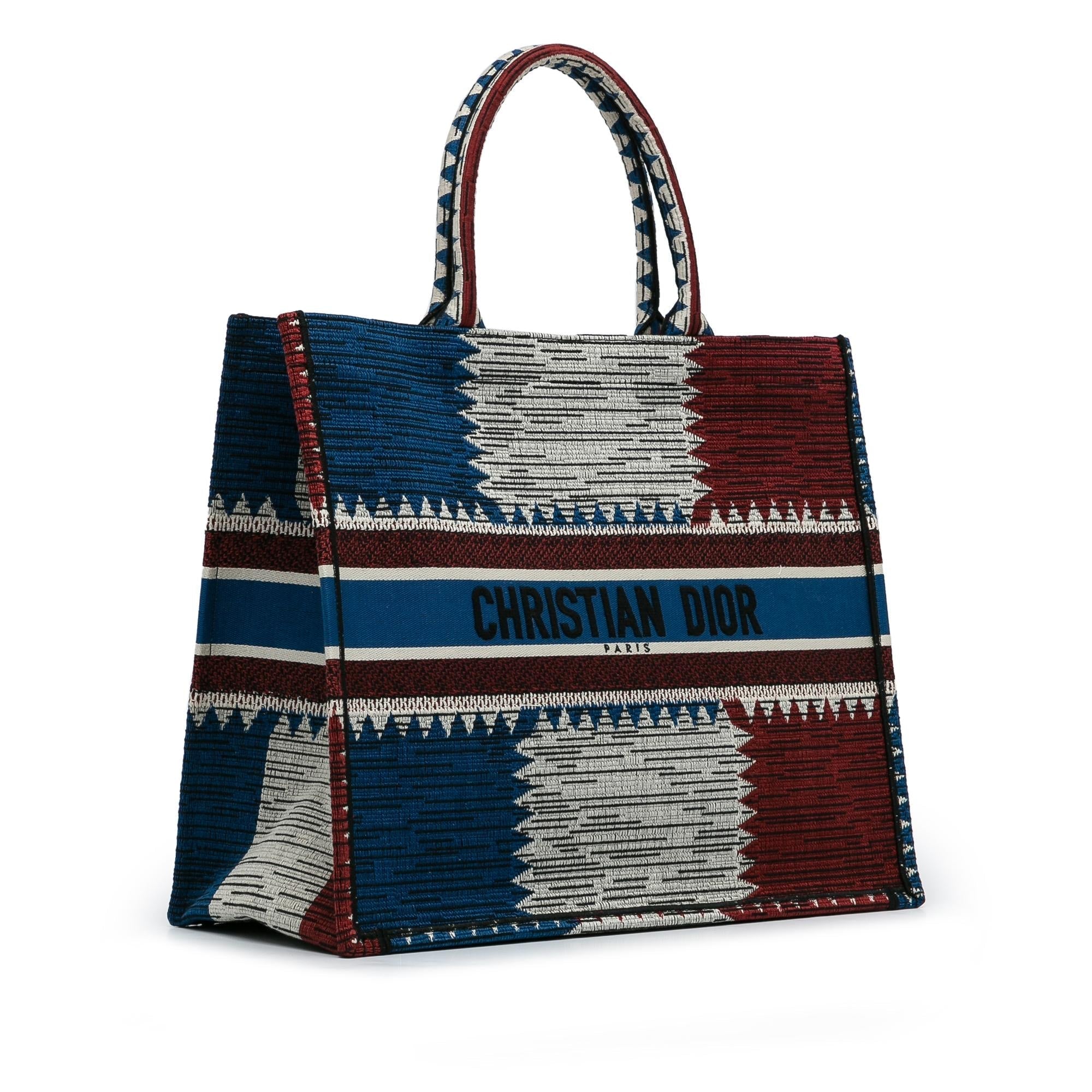 Dior Large French Flag Book Tote (SHG-vWHMYc)