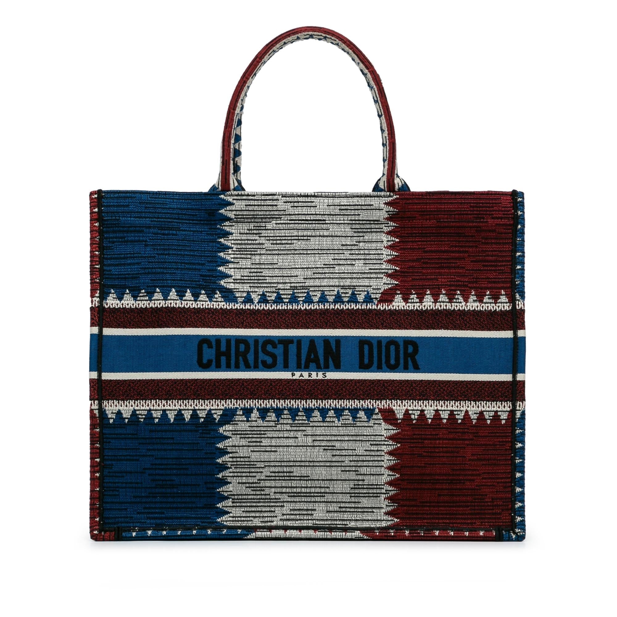 Dior Large French Flag Book Tote