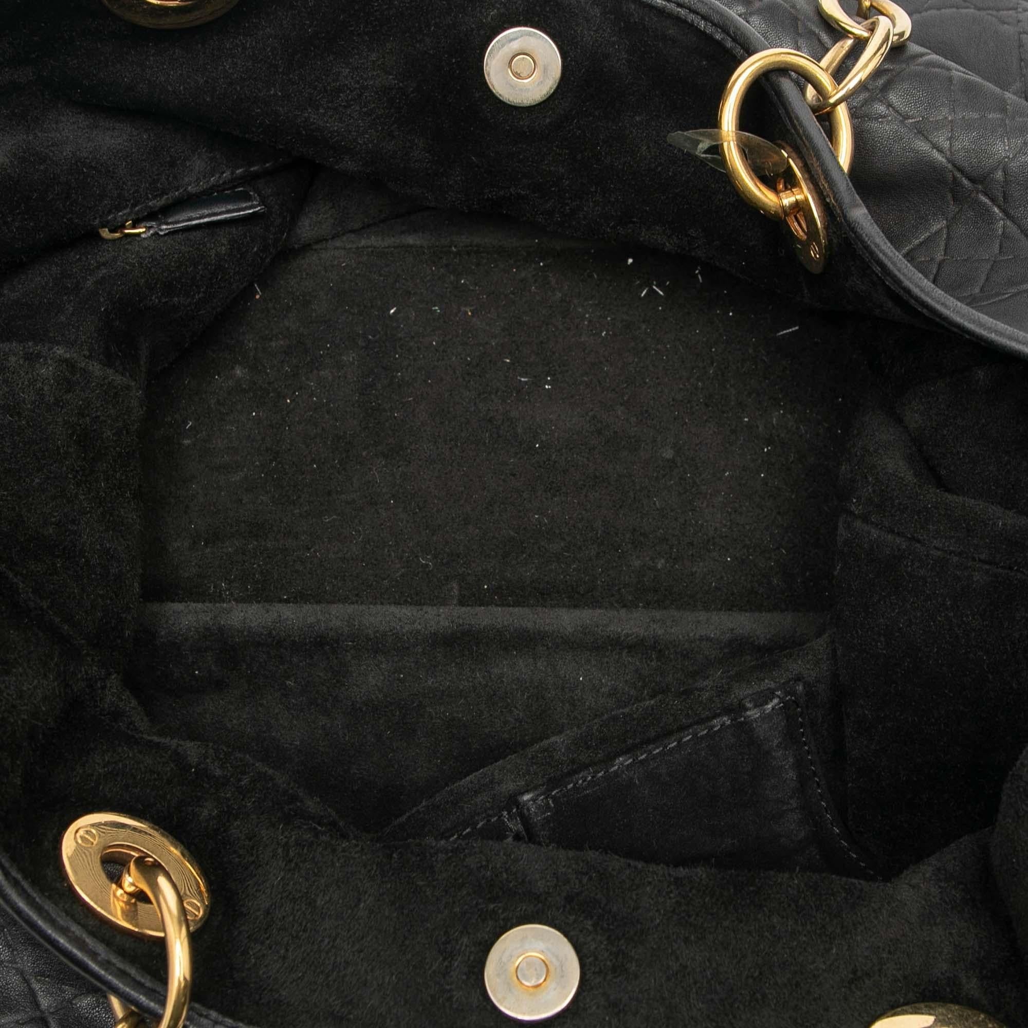 Dior Large Lambskin Cannage Lady Dior Soft Shopping Tote