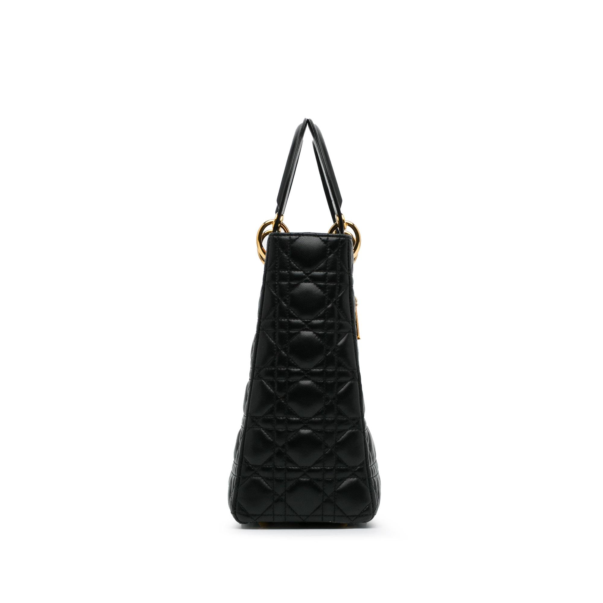 Dior Large Lambskin Cannage Lady Dior (SHG-Hbpskq)