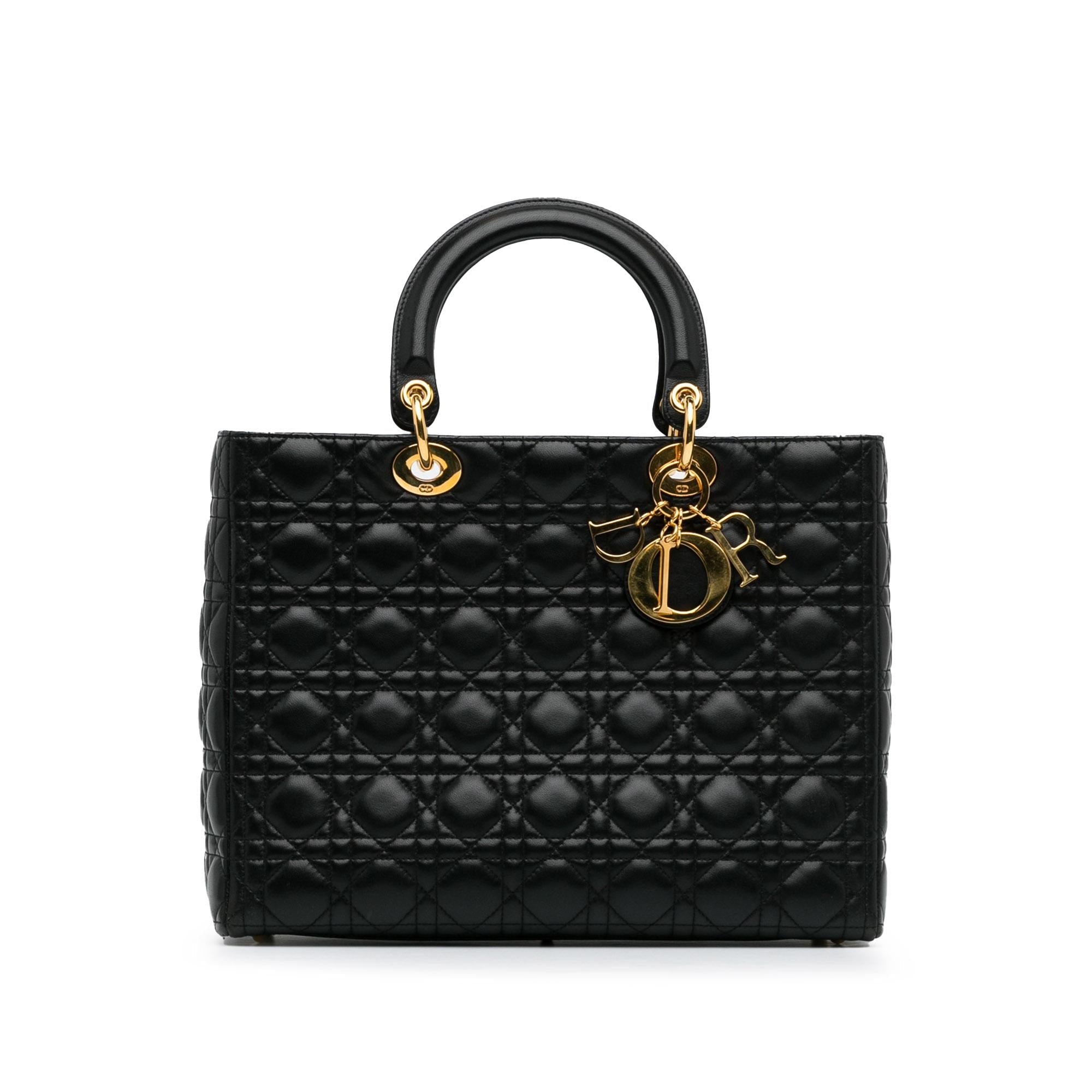Dior Large Lambskin Cannage Lady Dior (SHG-Hbpskq)