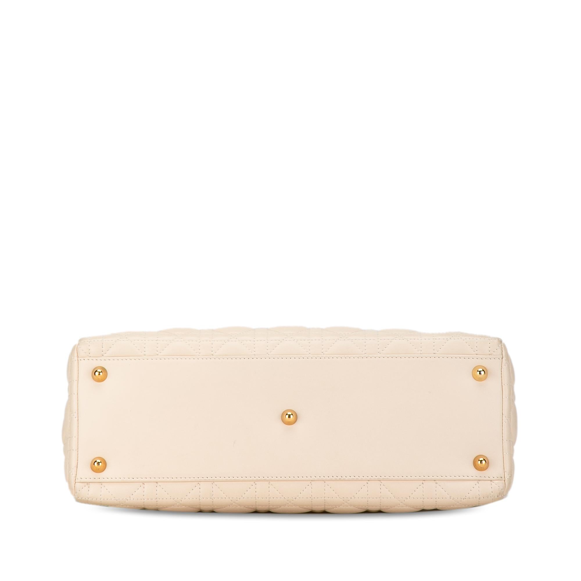 Dior Large Lambskin Cannage Lady Dior (SHG-Taw0H5)