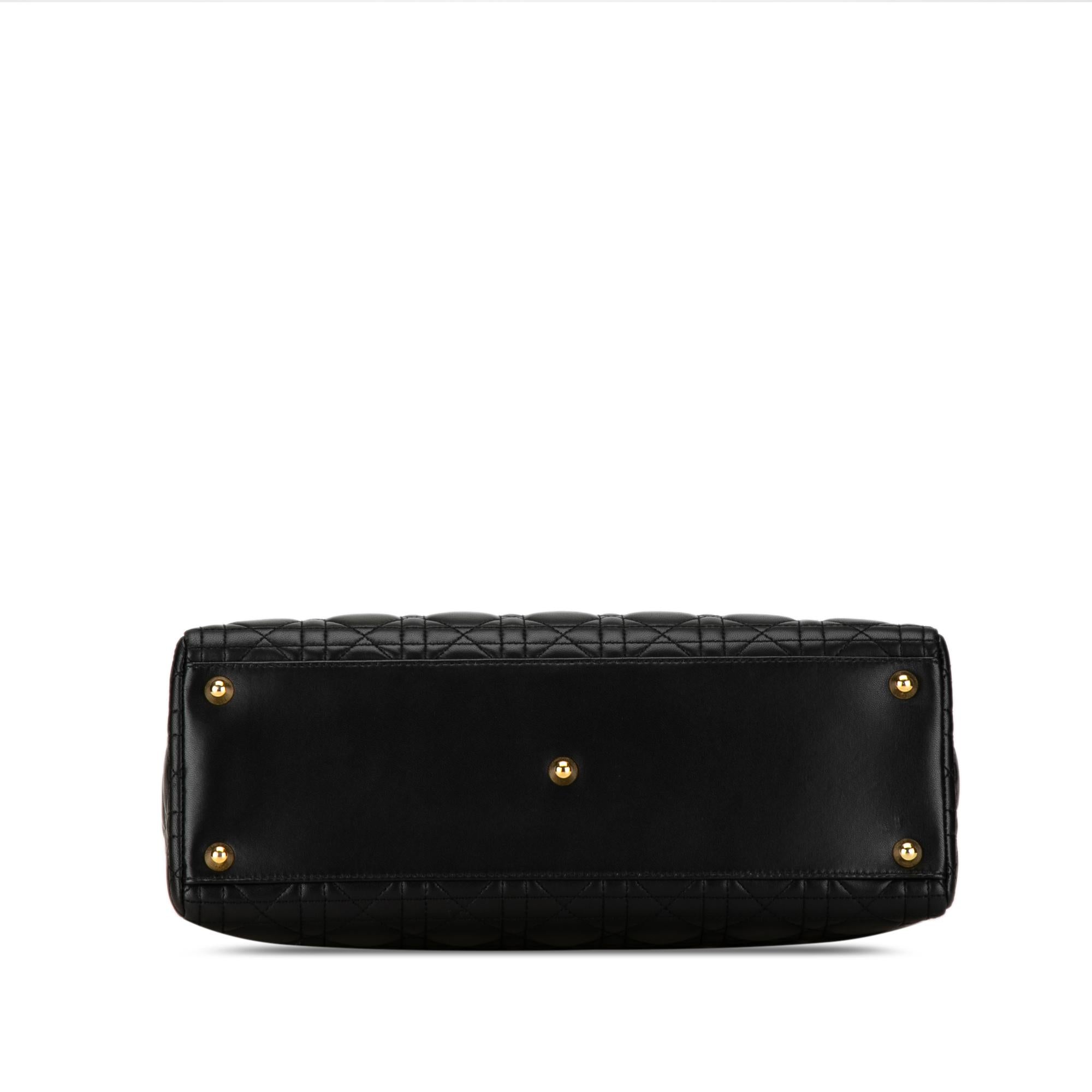 Dior Large Lambskin Cannage Lady Dior (SHG-12hNSl)
