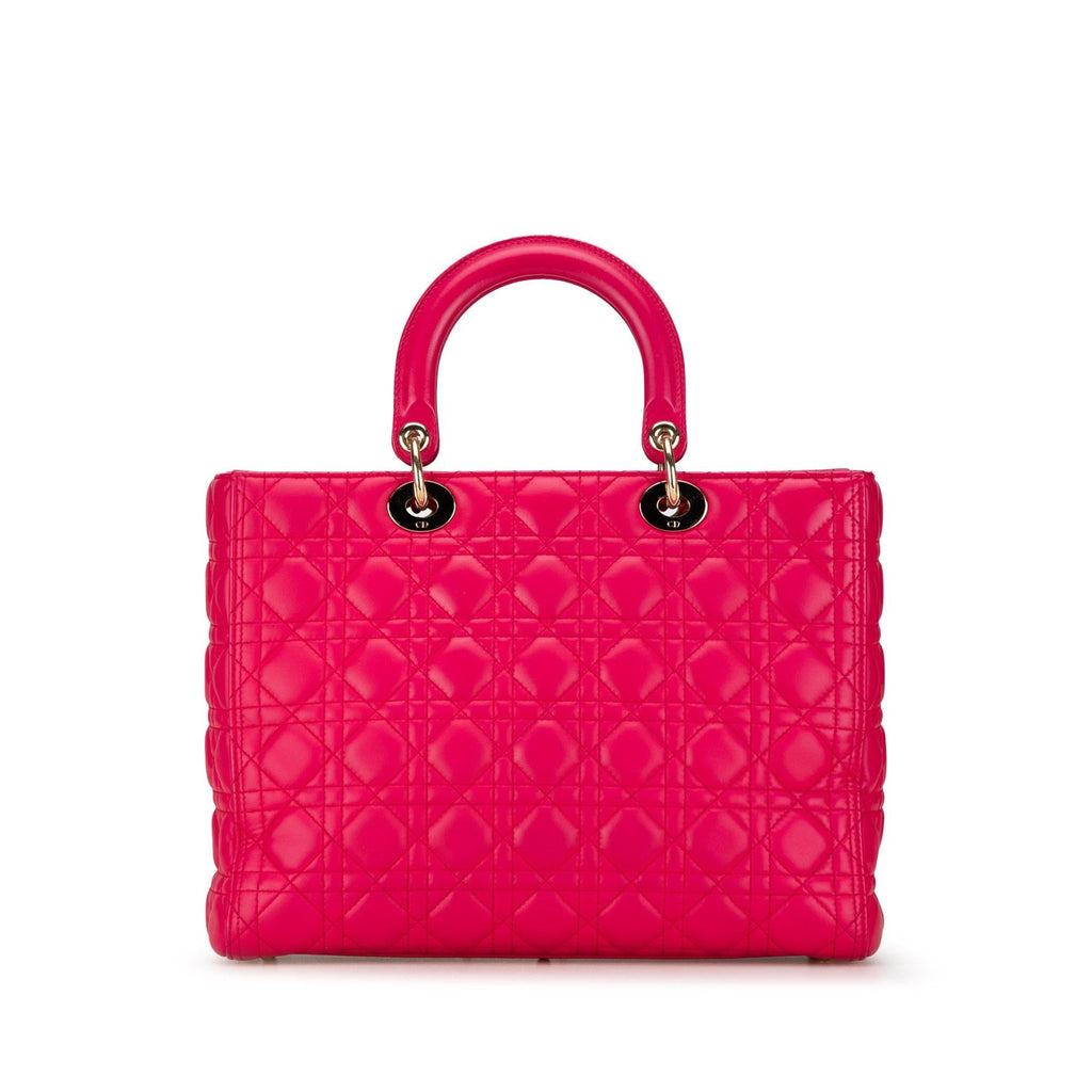 Dior Large Lambskin Cannage Lady Dior (SHG-7kJLTT)