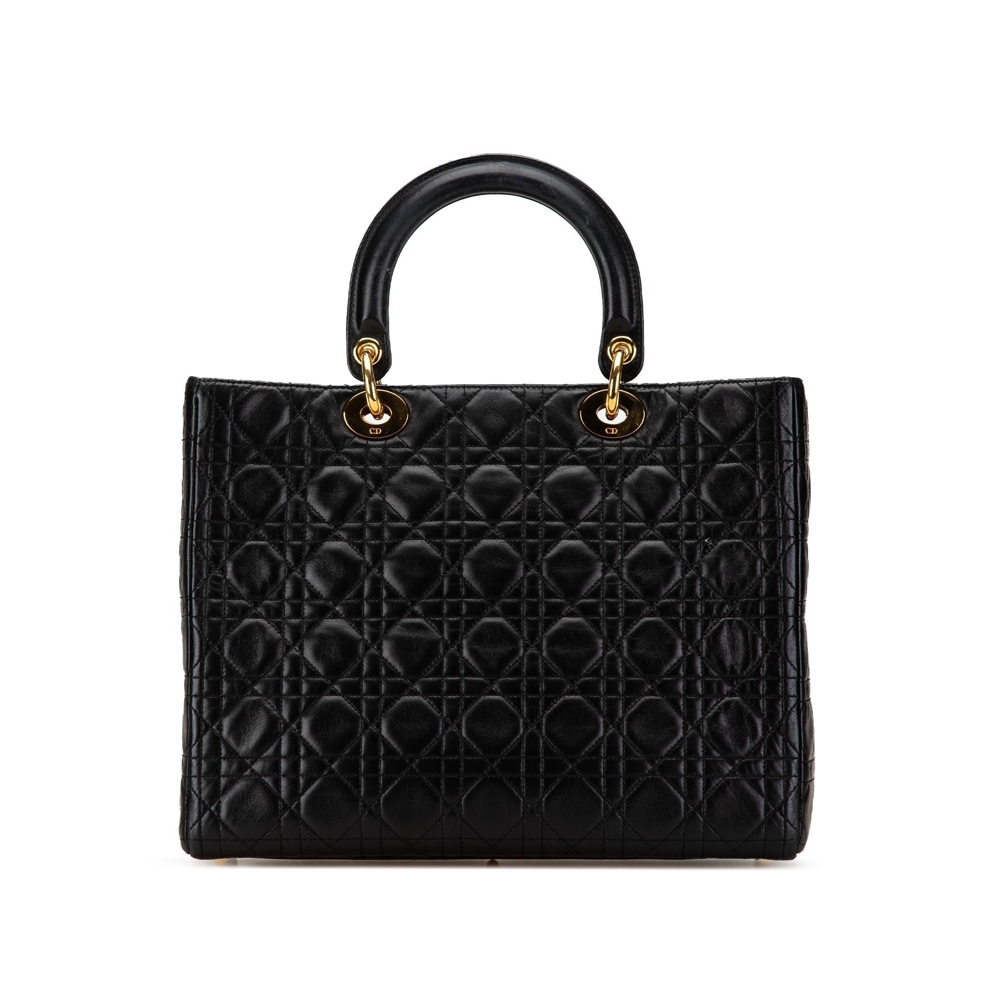 Dior Large Lambskin Cannage Lady Dior (SHG-04vEqj)