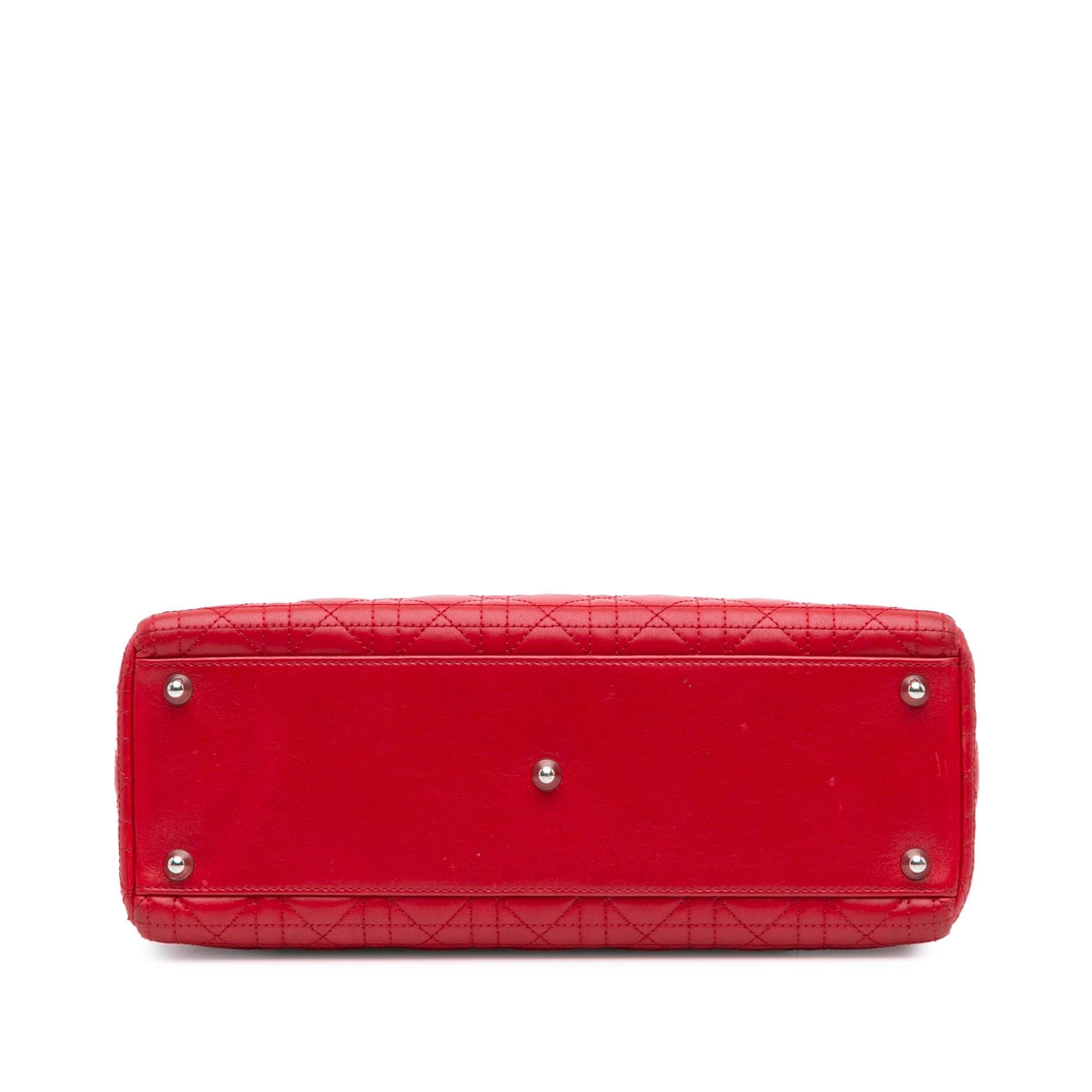 Dior Large Lambskin Cannage Lady Dior