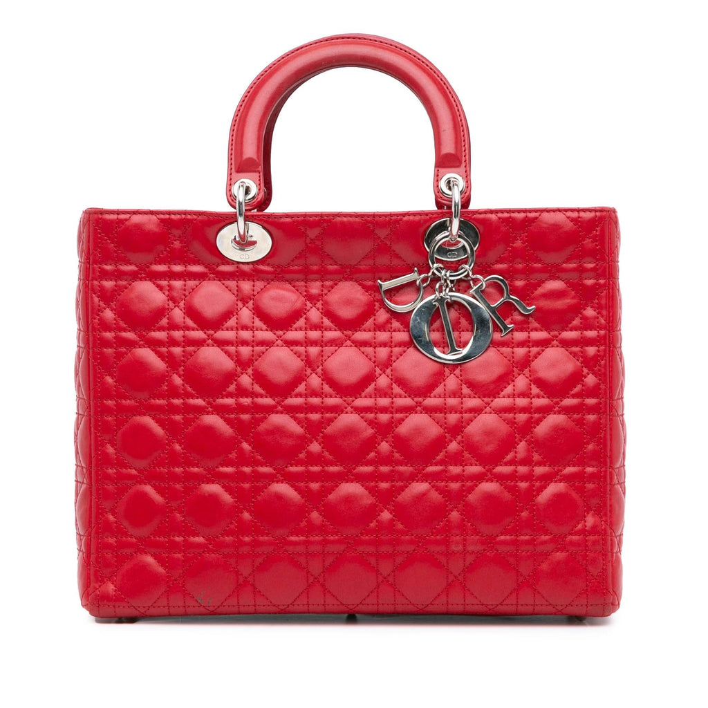 Dior Large Lambskin Cannage Lady Dior