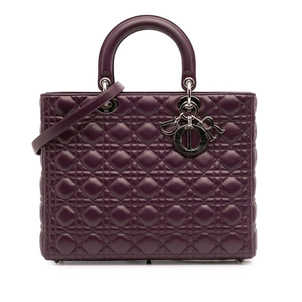 Dior Large Lambskin Cannage Lady Dior