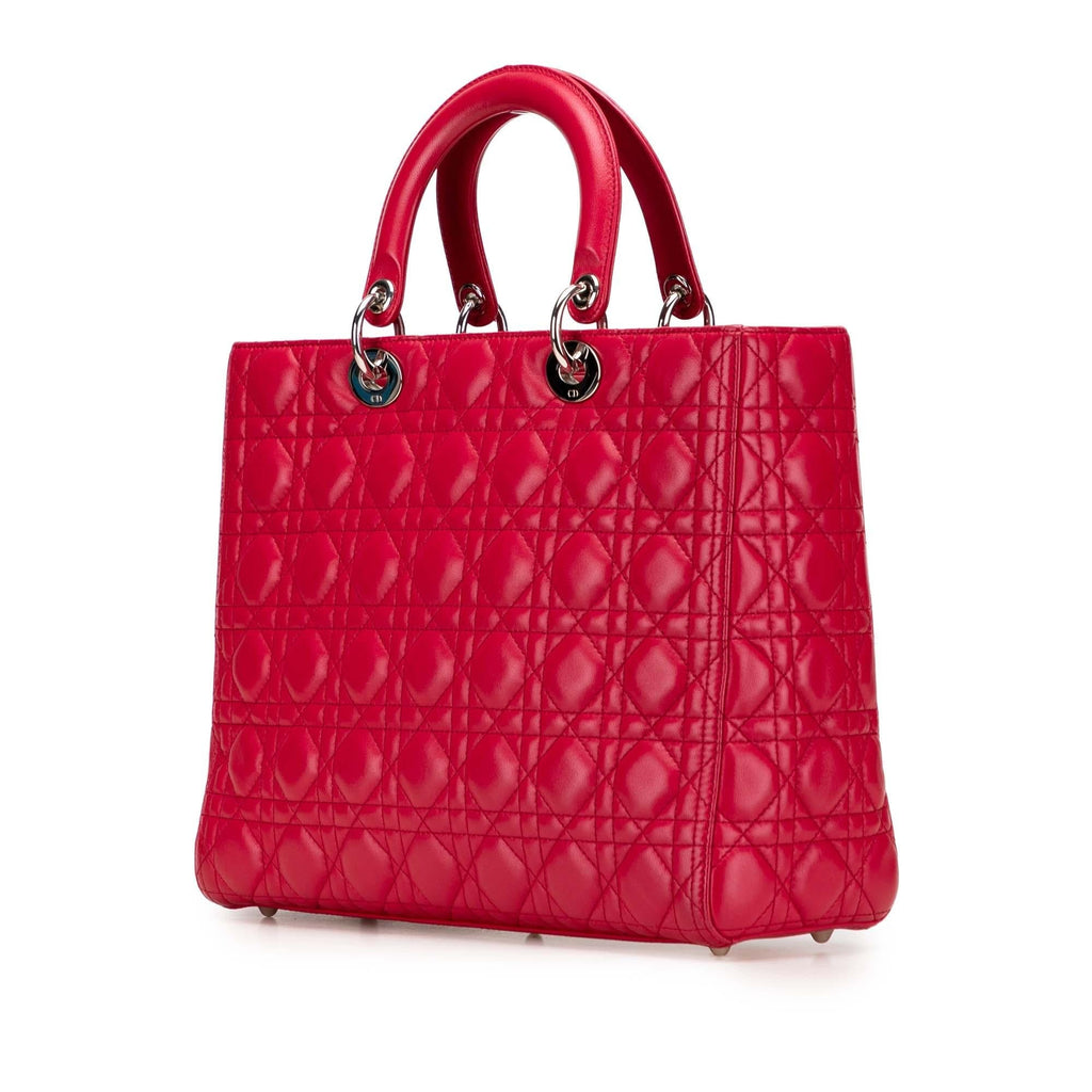 Dior Large Lambskin Cannage Lady Dior