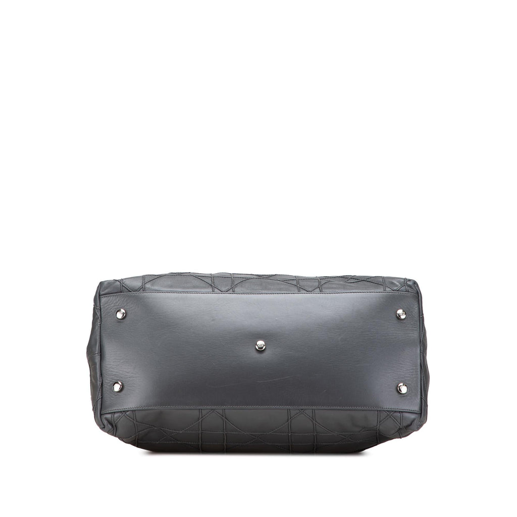 Dior Large Lambskin Cannage Polochon Granville Satchel