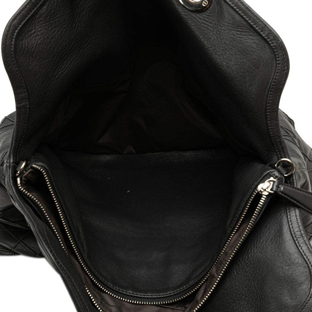 Dior Large Lambskin Cannage Polochon Granville Satchel