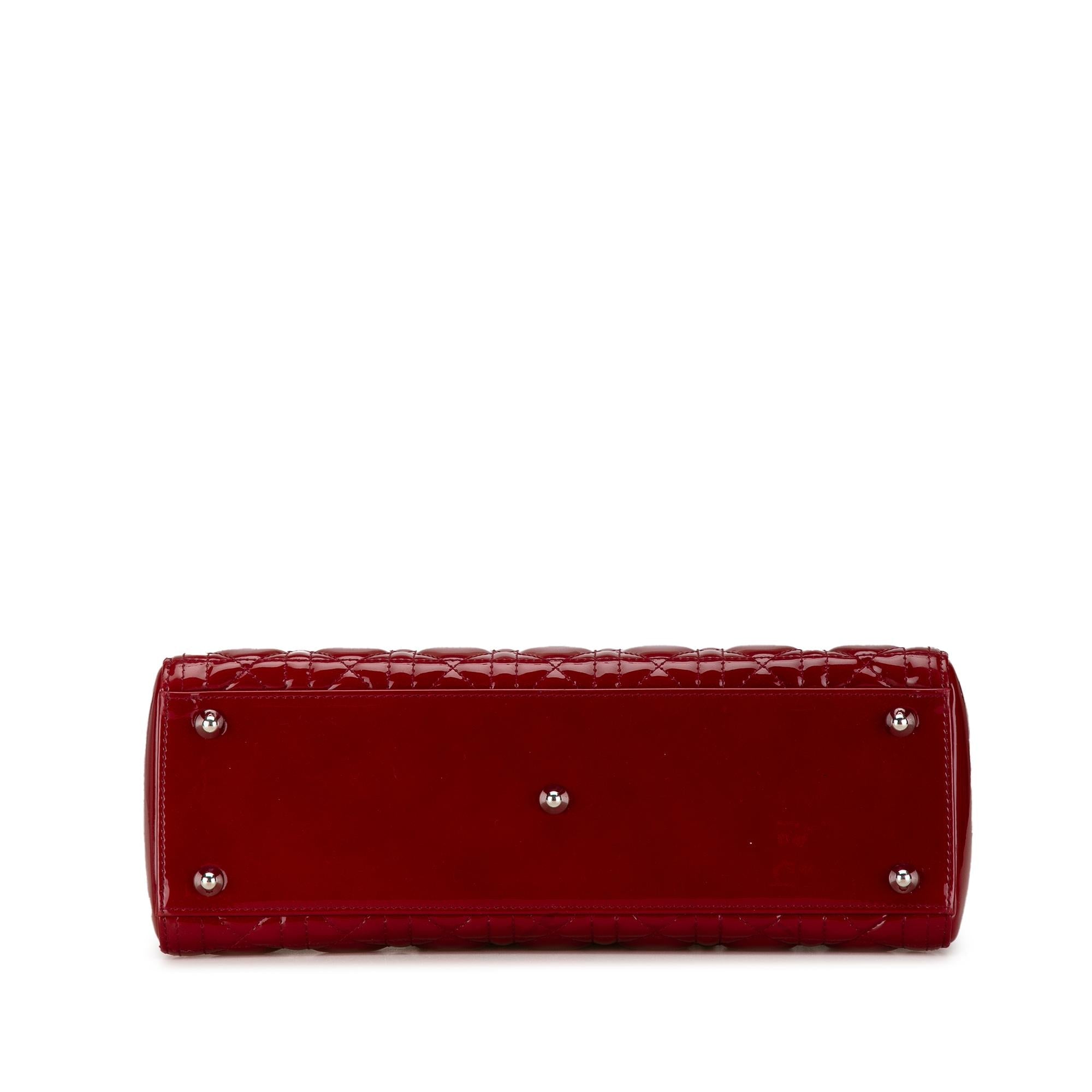 Dior Large Patent Cannage Lady Dior (SHG-CWEdfR)