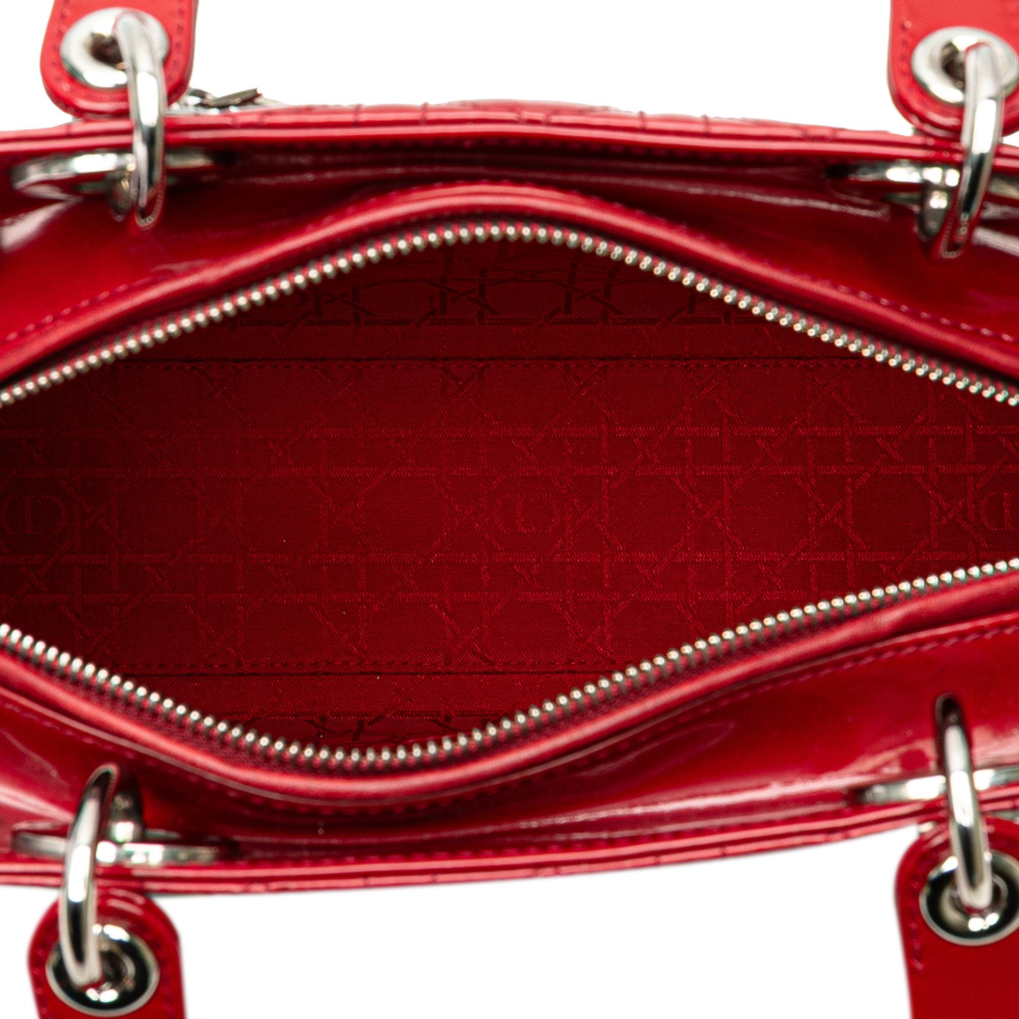 Dior Large Patent Cannage Lady Dior