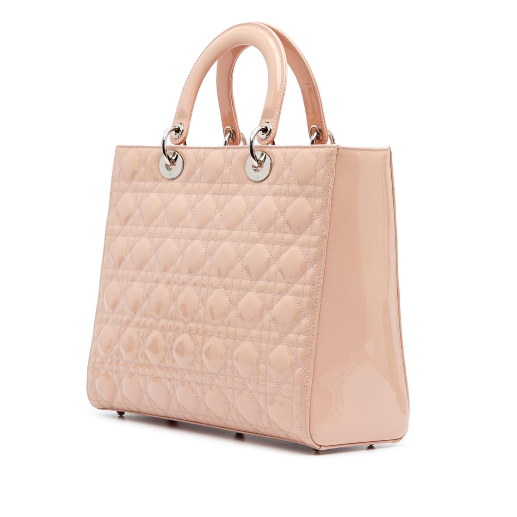 Dior Large Patent Cannage Lady Dior