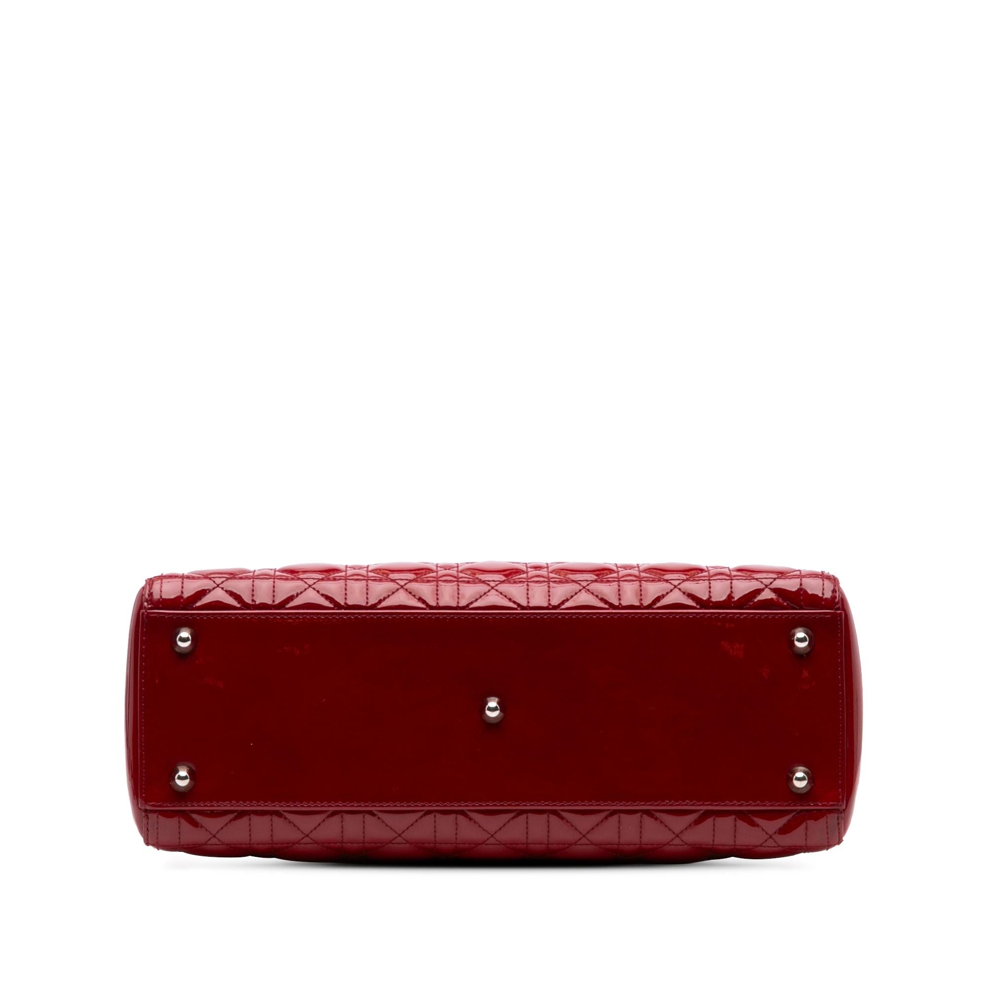 Dior Large Patent Cannage Lady Dior