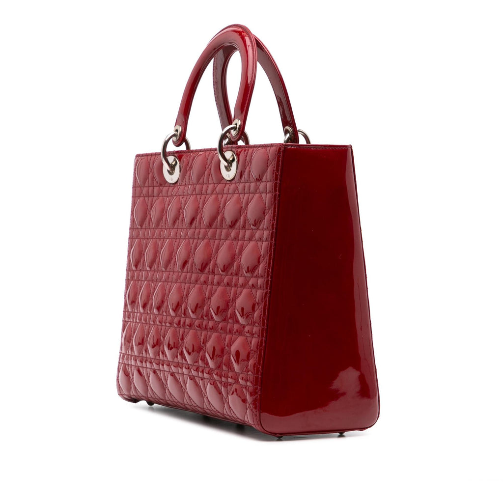 Dior Large Patent Cannage Lady Dior