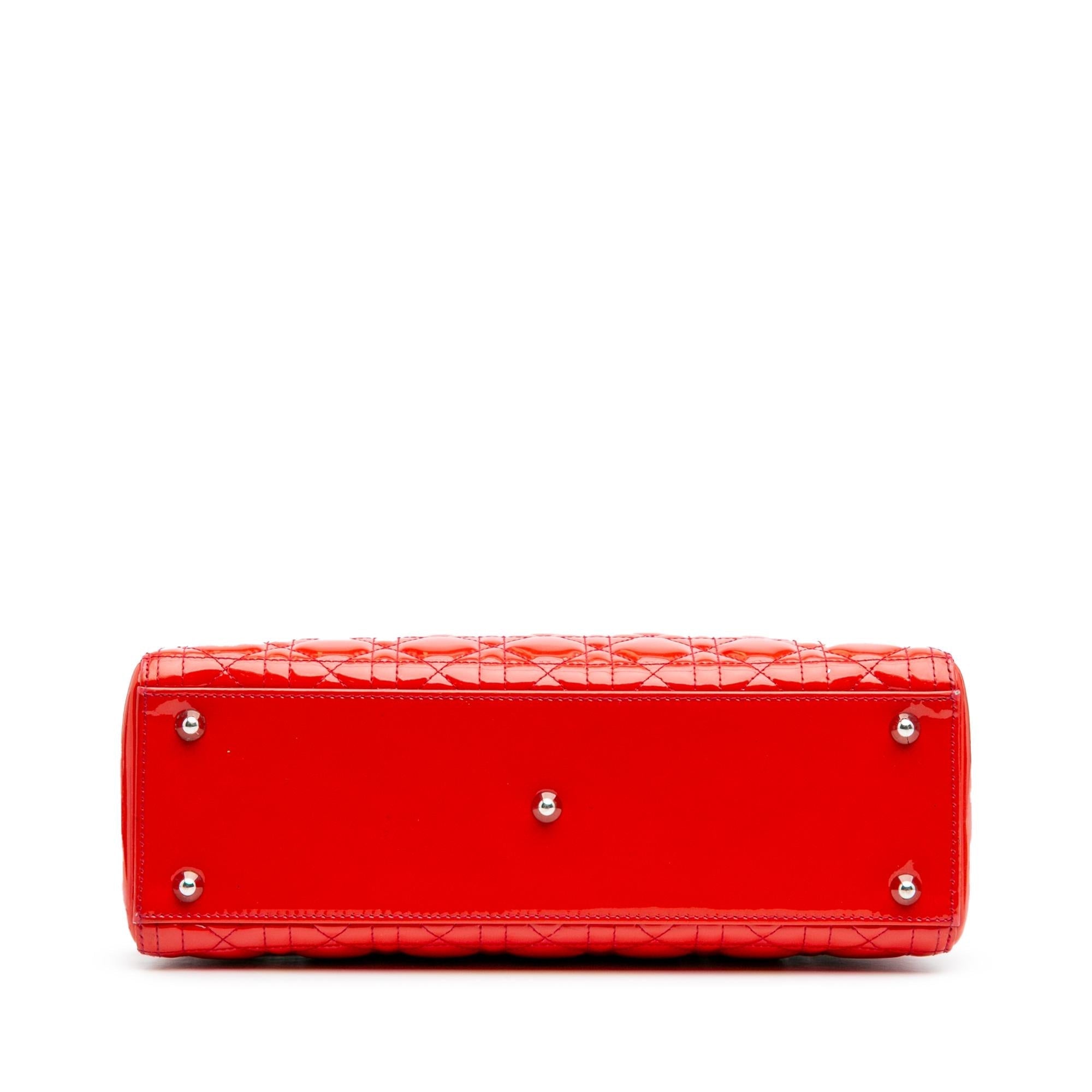 Dior Large Patent Cannage Lady Dior
