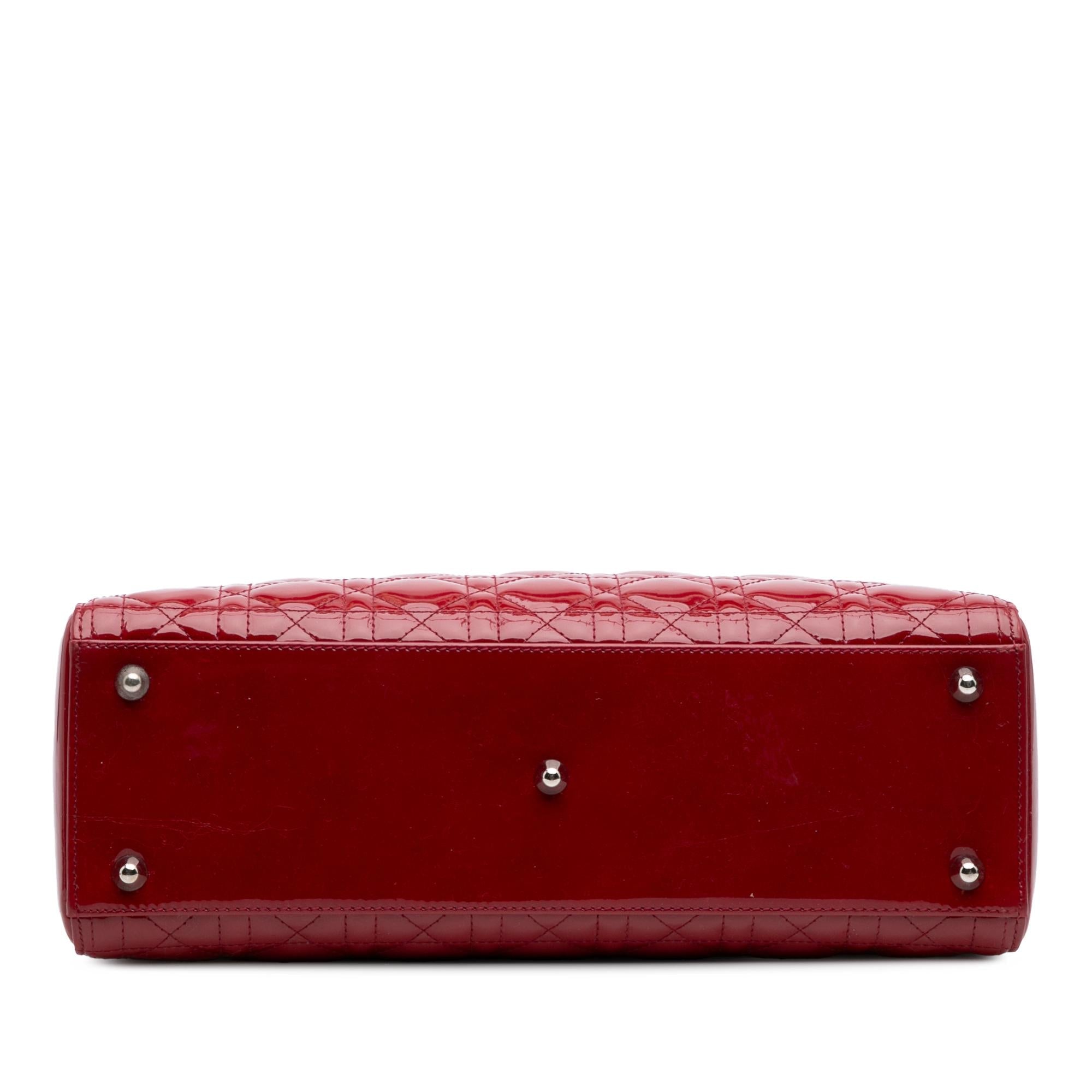 Dior Large Patent Cannage Lady Dior