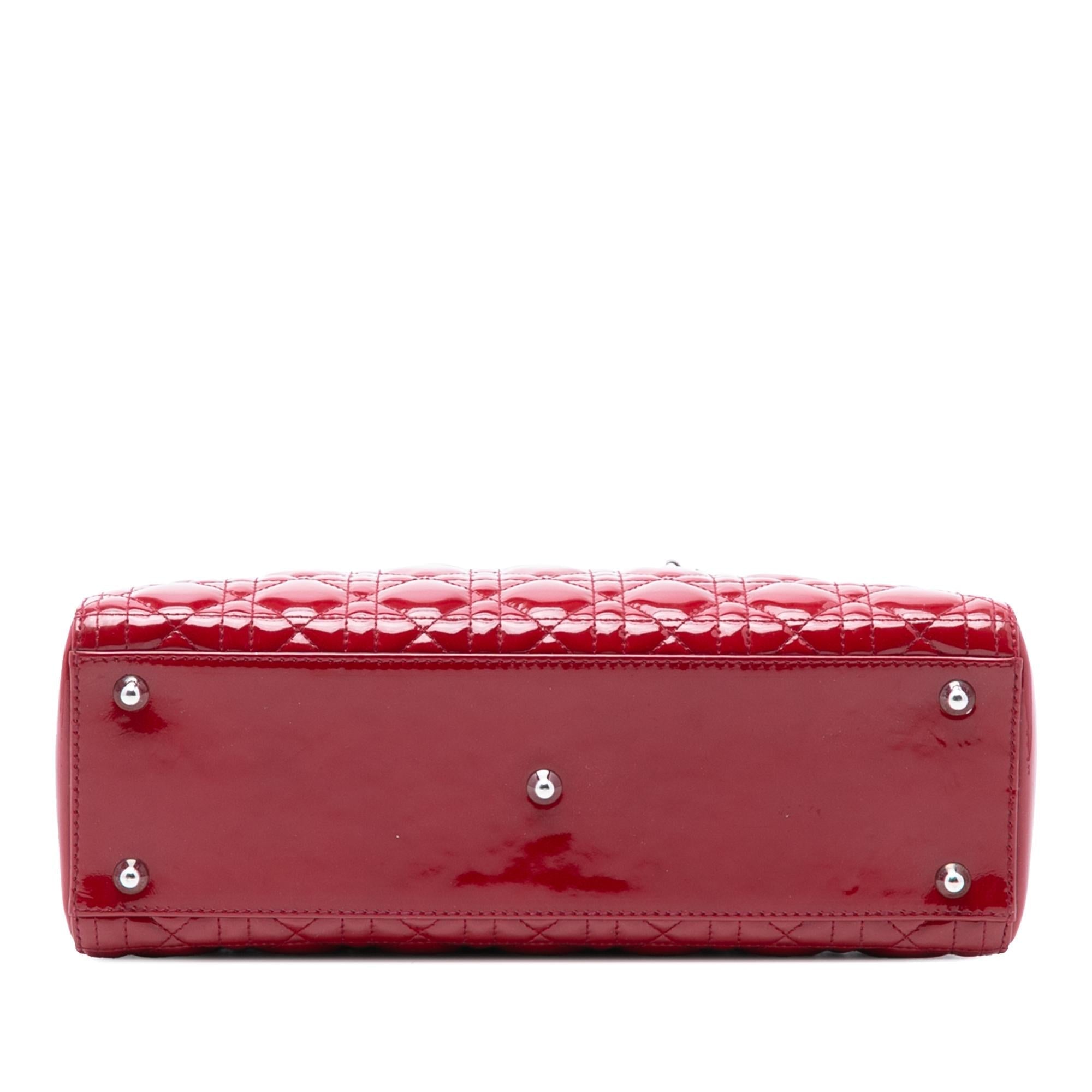 Dior Large Patent Cannage Lady Dior
