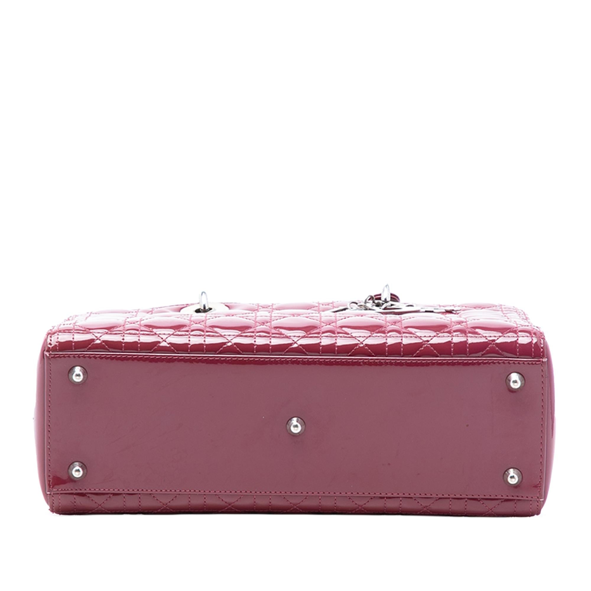 Dior Large Patent Cannage Lady Dior