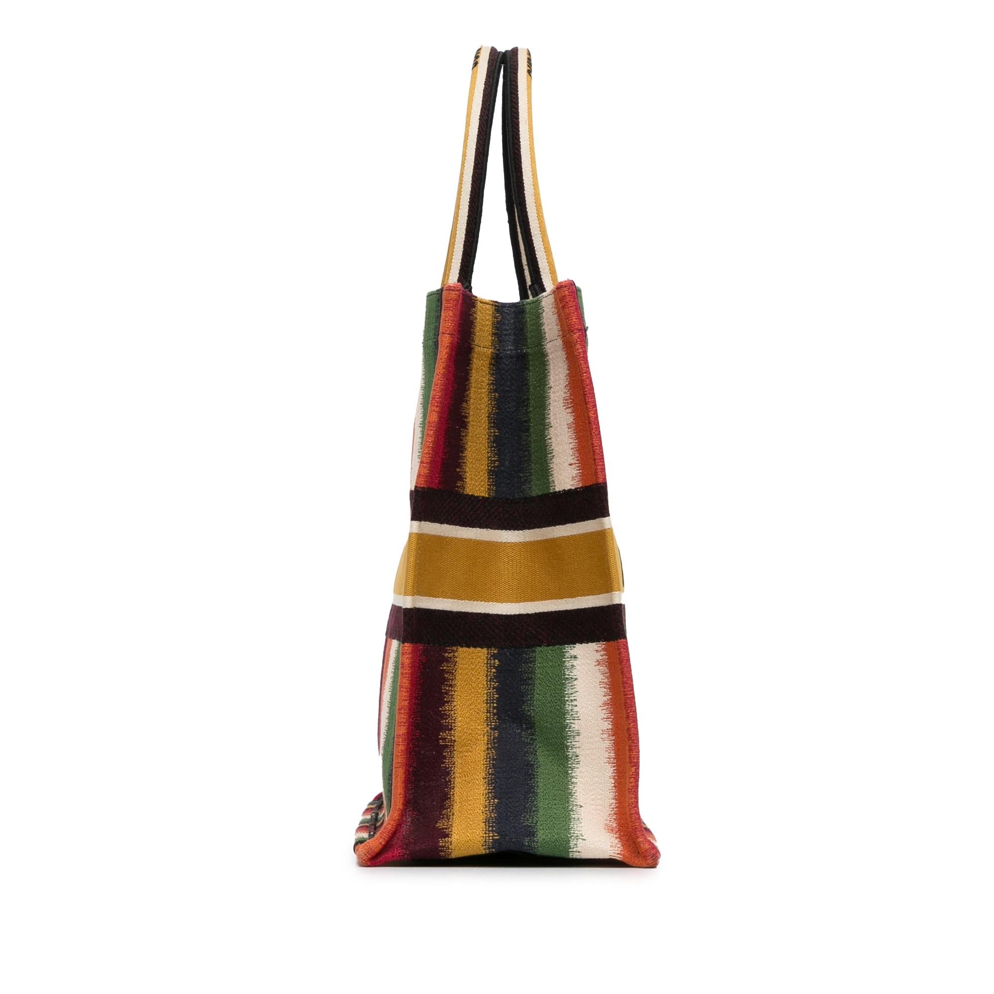 Dior Large Striped Book Tote (SHG-pZdLTL)