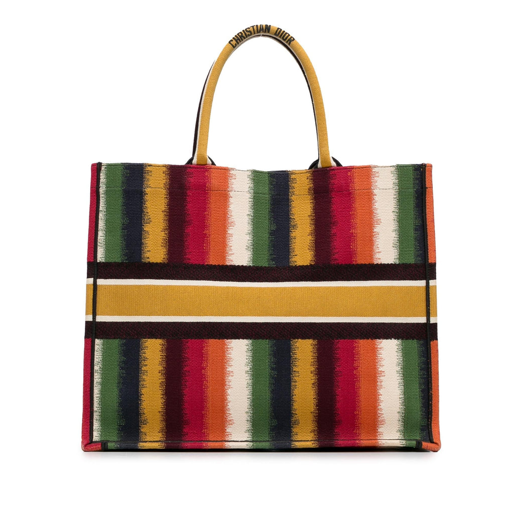 Dior Large Striped Book Tote (SHG-pZdLTL)