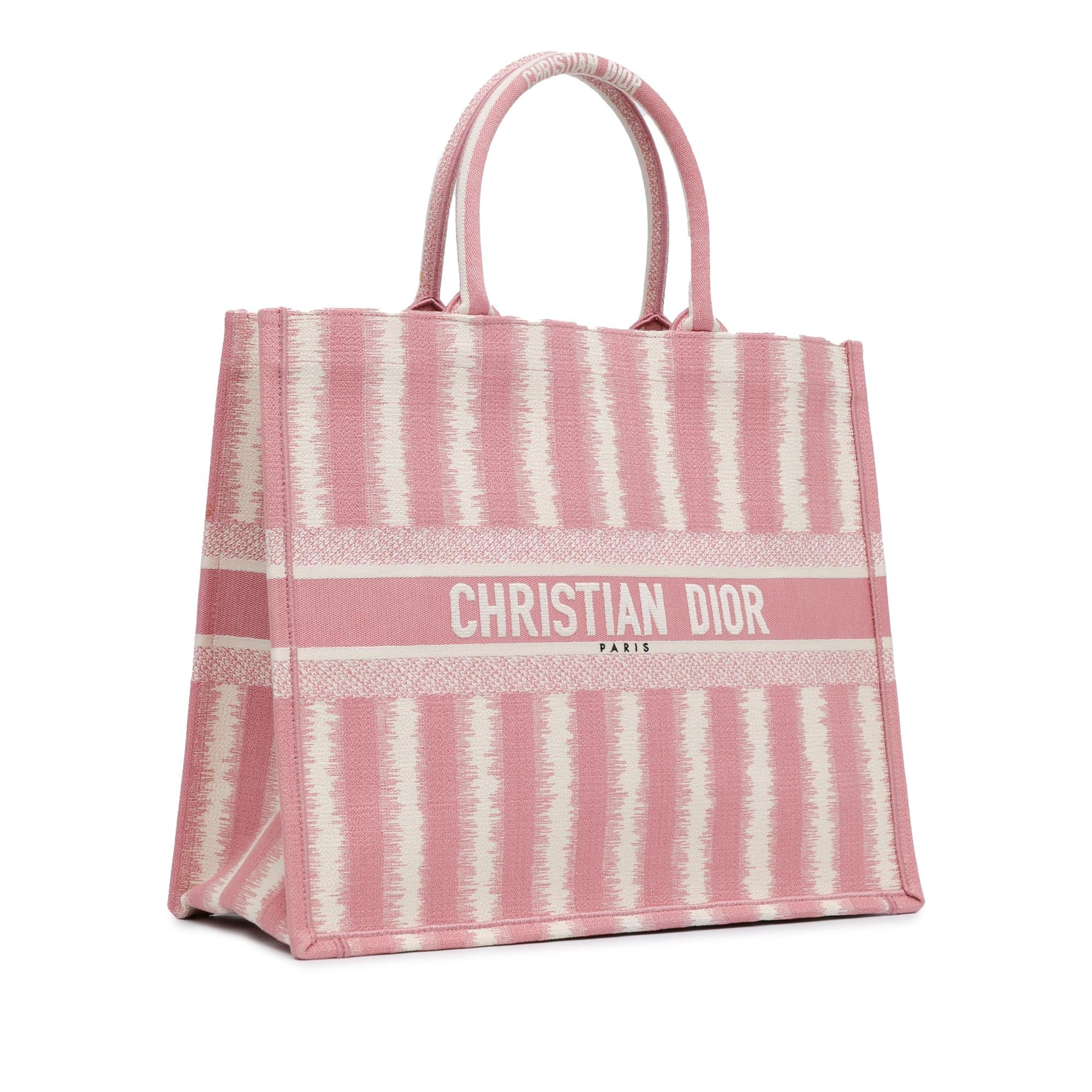 Dior Large Striped Book Tote