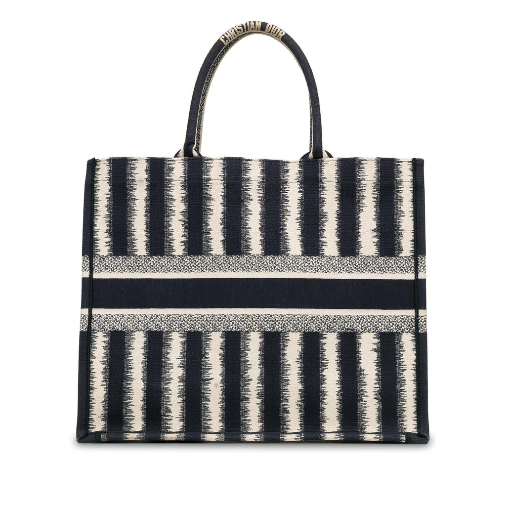 Dior Large Striped Book Tote