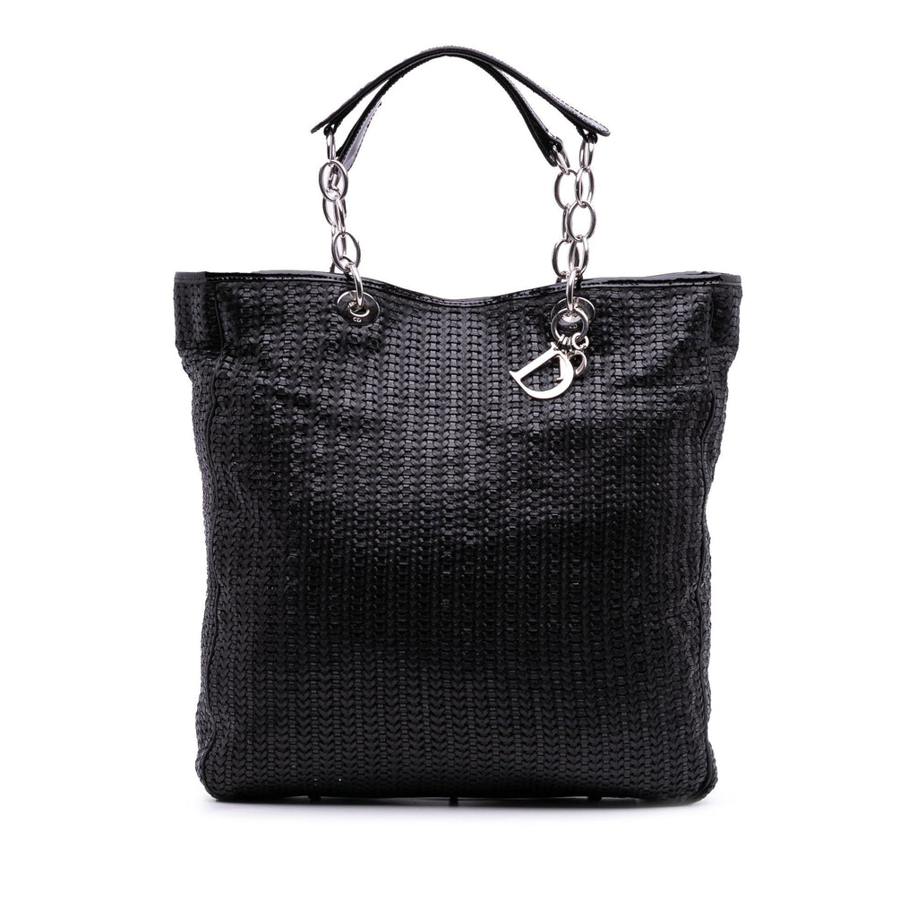 Dior Large Woven Lambskin Lady Dior Soft Shopping Tote