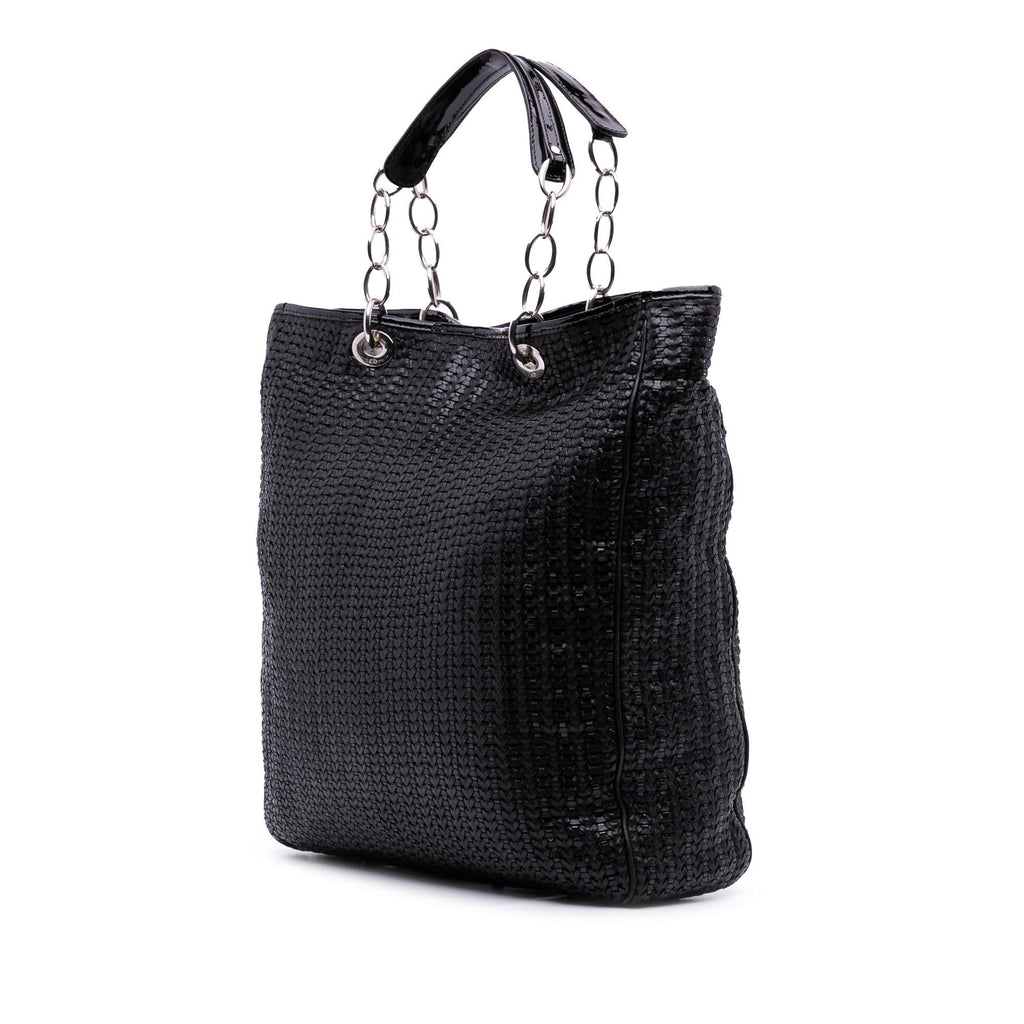 Dior Large Woven Lambskin Lady Dior Soft Shopping Tote