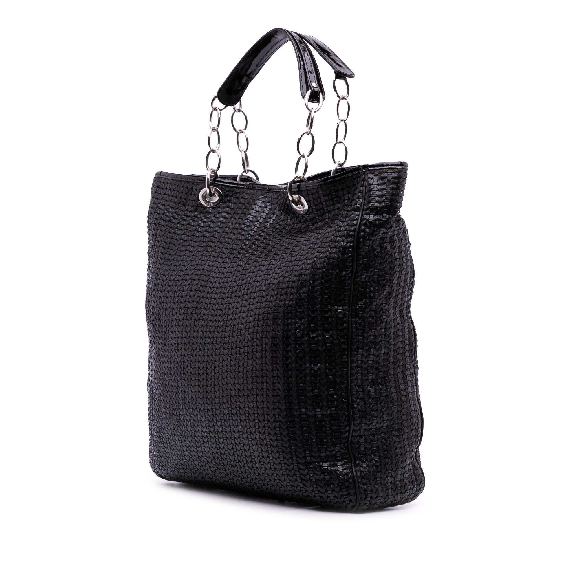 Dior Large Woven Lambskin Lady Dior Soft Shopping Tote