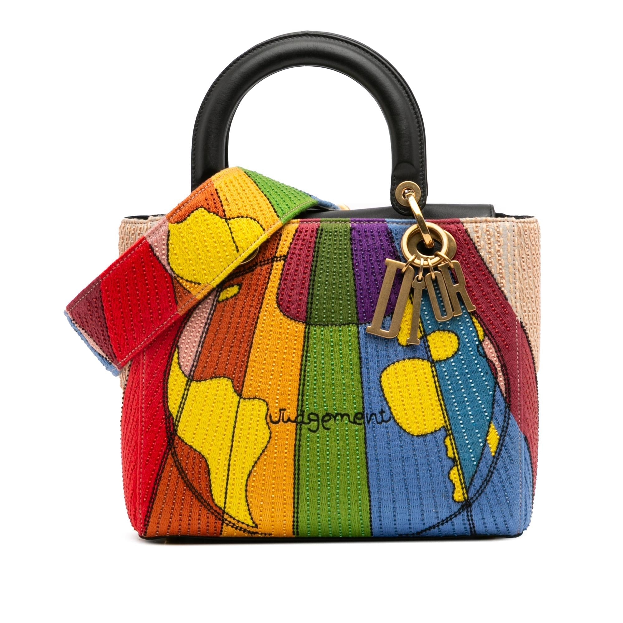 Dior Medium Calfskin Beaded and Embroidered Tarot Judgment Lady Dior