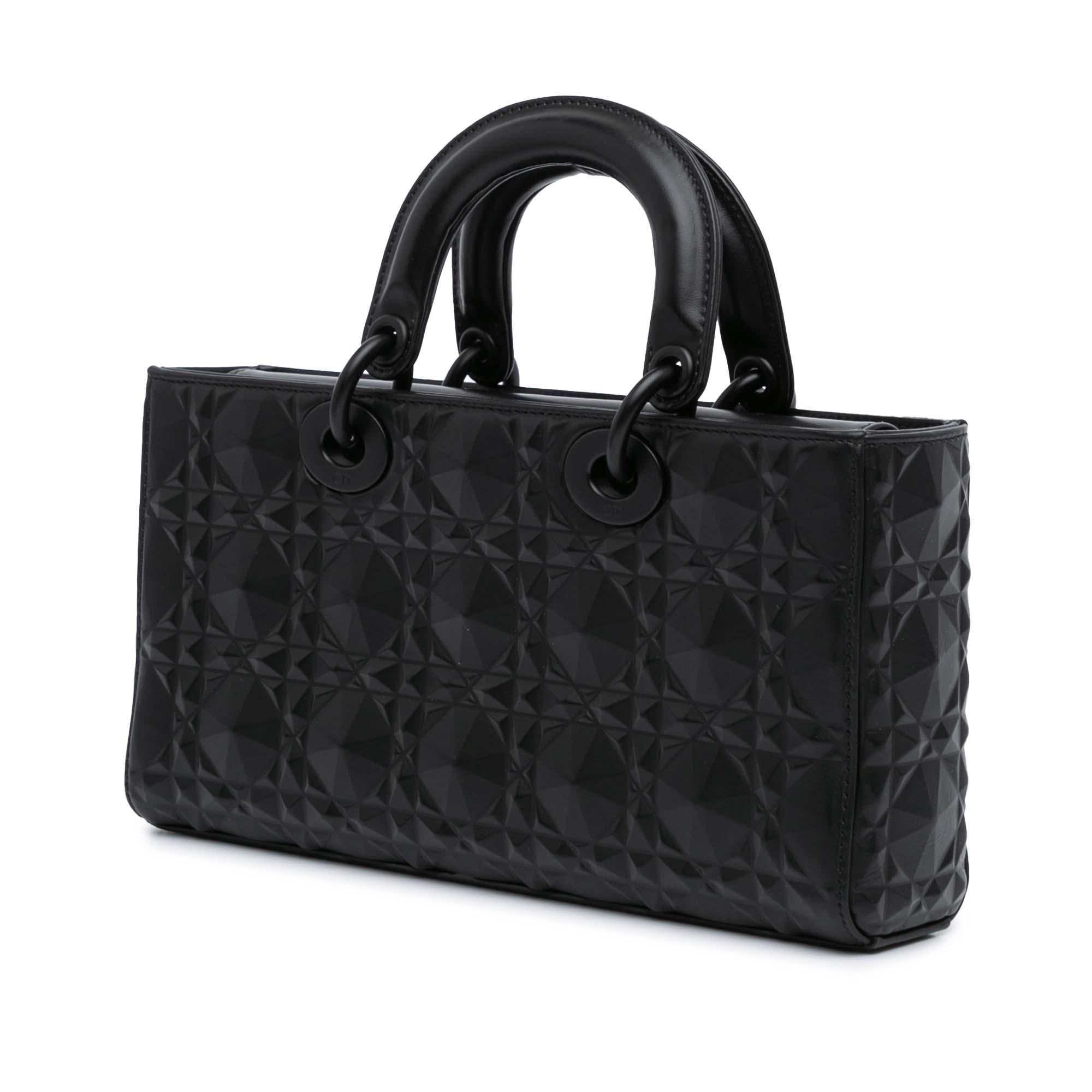 Dior Medium Calfskin Cannage Diamond Lady D Joy (SHG-0FjalQ)