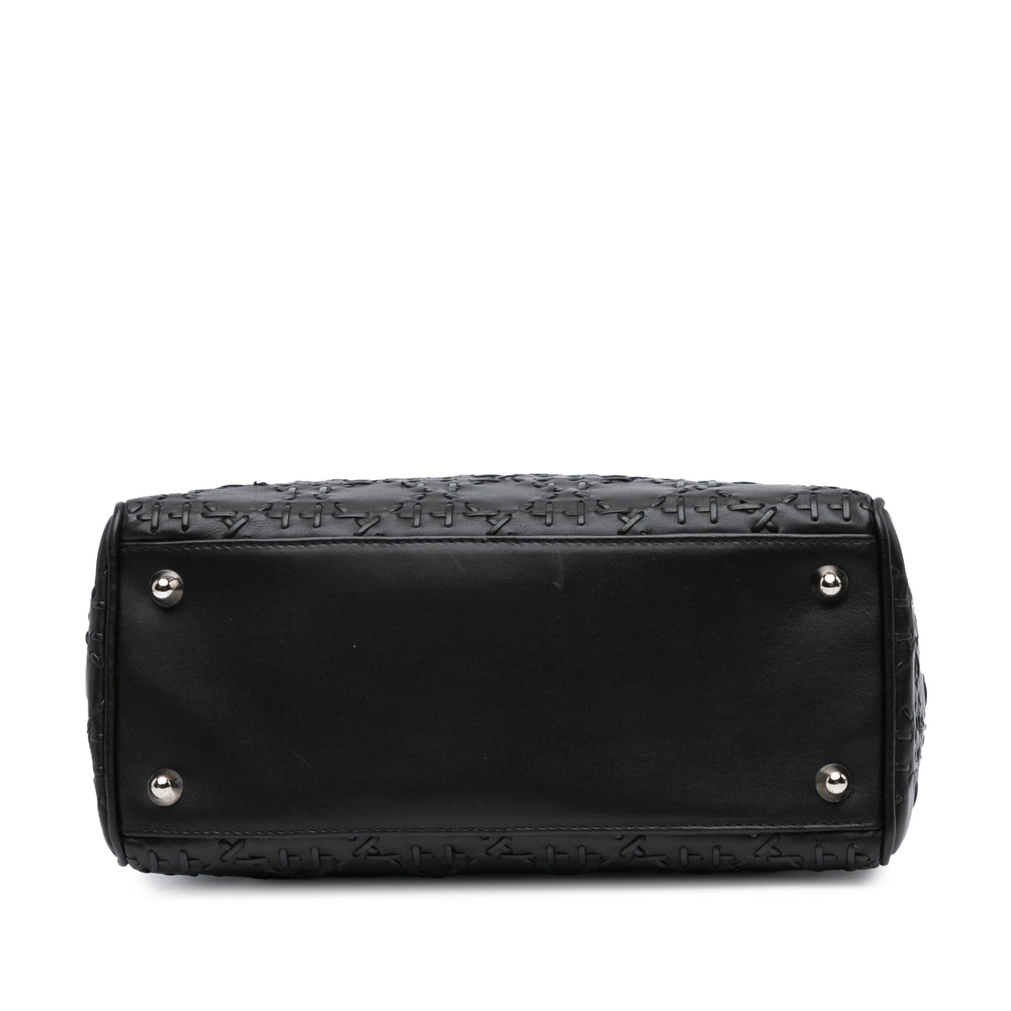 Dior Medium Calfskin Cannage Whipstitch Lady Dior (SHG-kCuMd8)