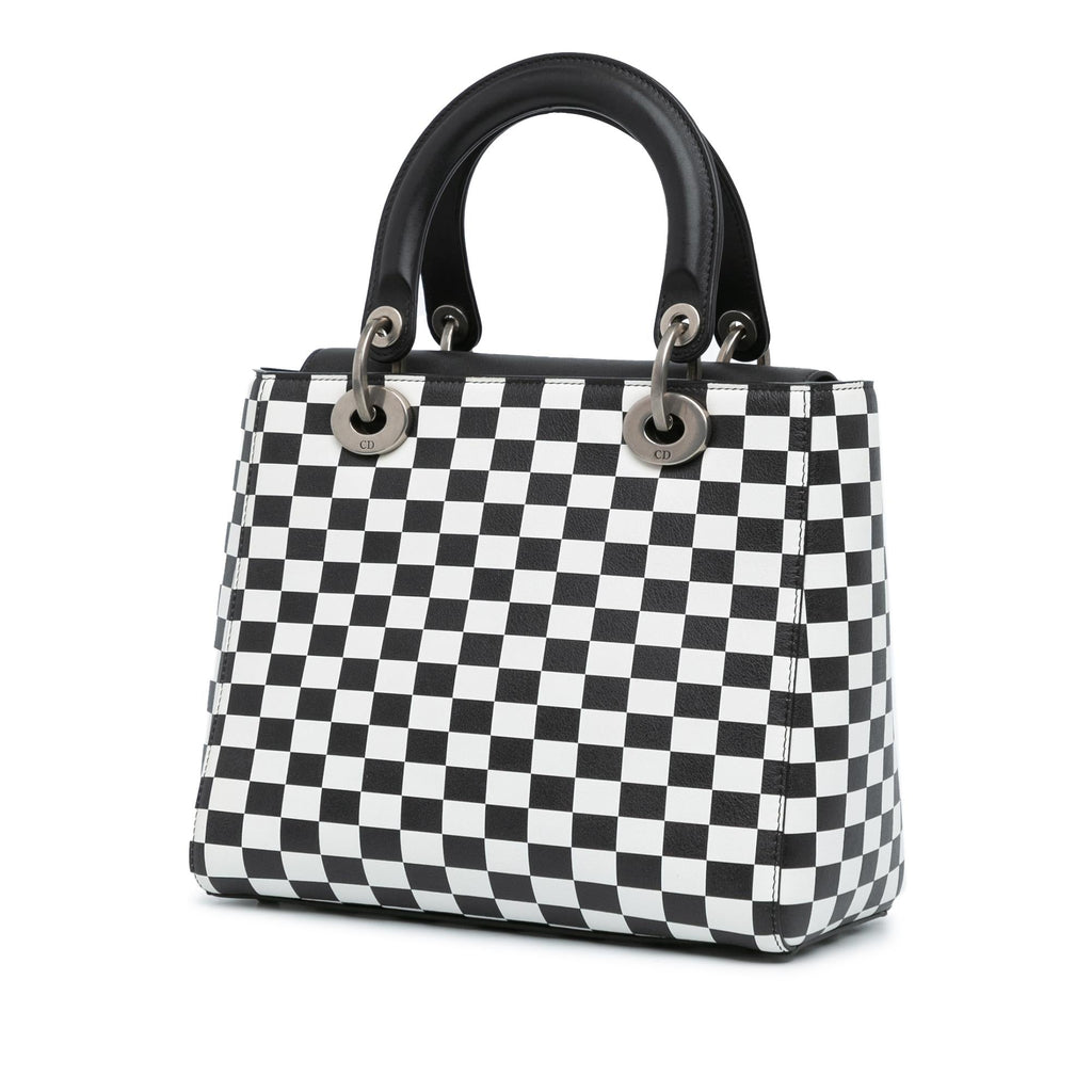 Dior Medium Calfskin Checkered Lady Dior