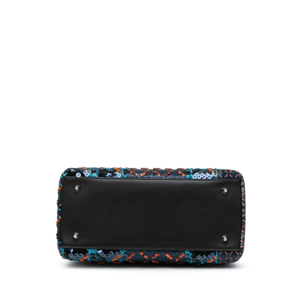 Dior Medium Calfskin Sequin Embellished Lady Dior (SHG-Yt68qB)