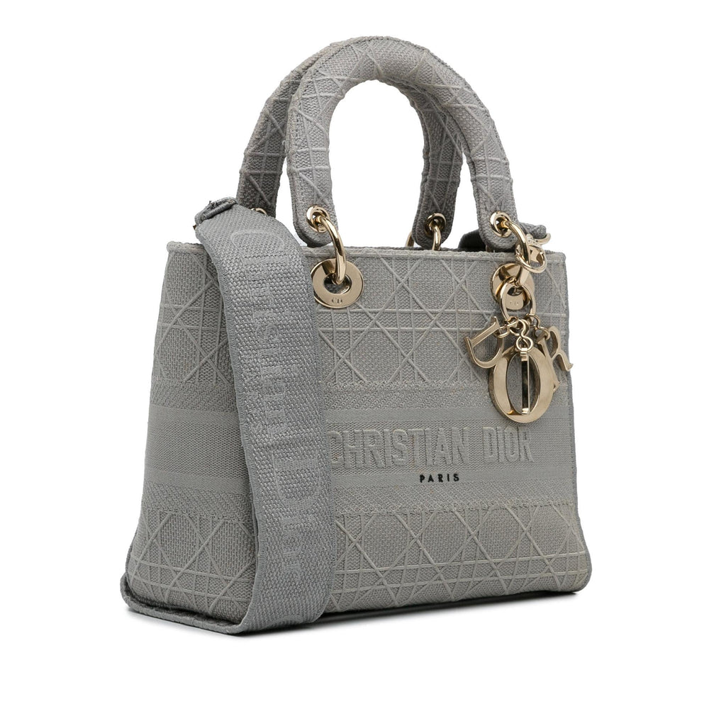 Dior Medium Canvas Cannage Lady D Lite