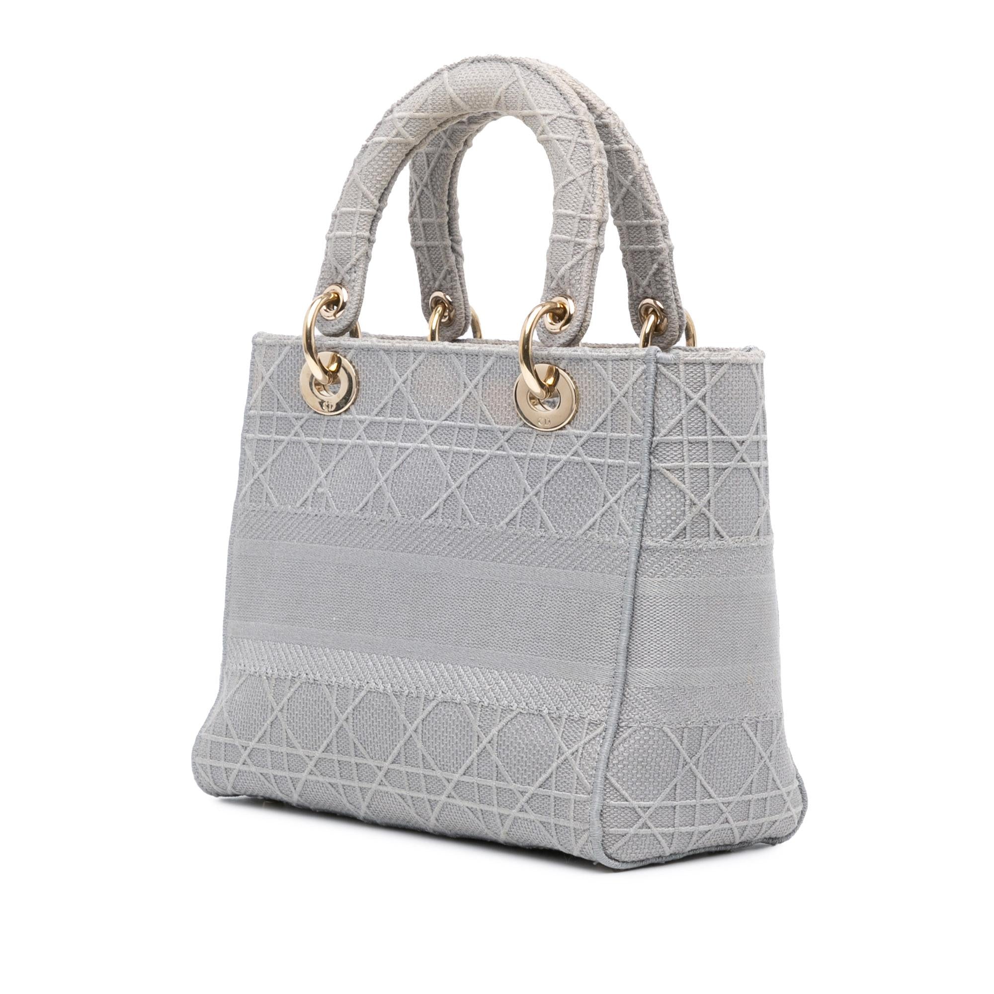 Dior Medium Canvas Cannage Lady D Lite