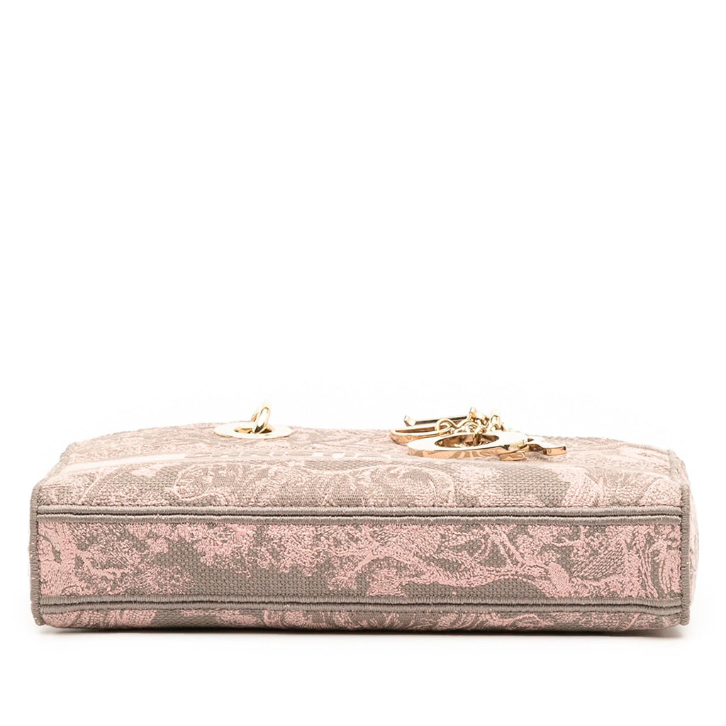 Dior Medium Canvas Embroidered Toile De Jouy Lady D Joy Satchel