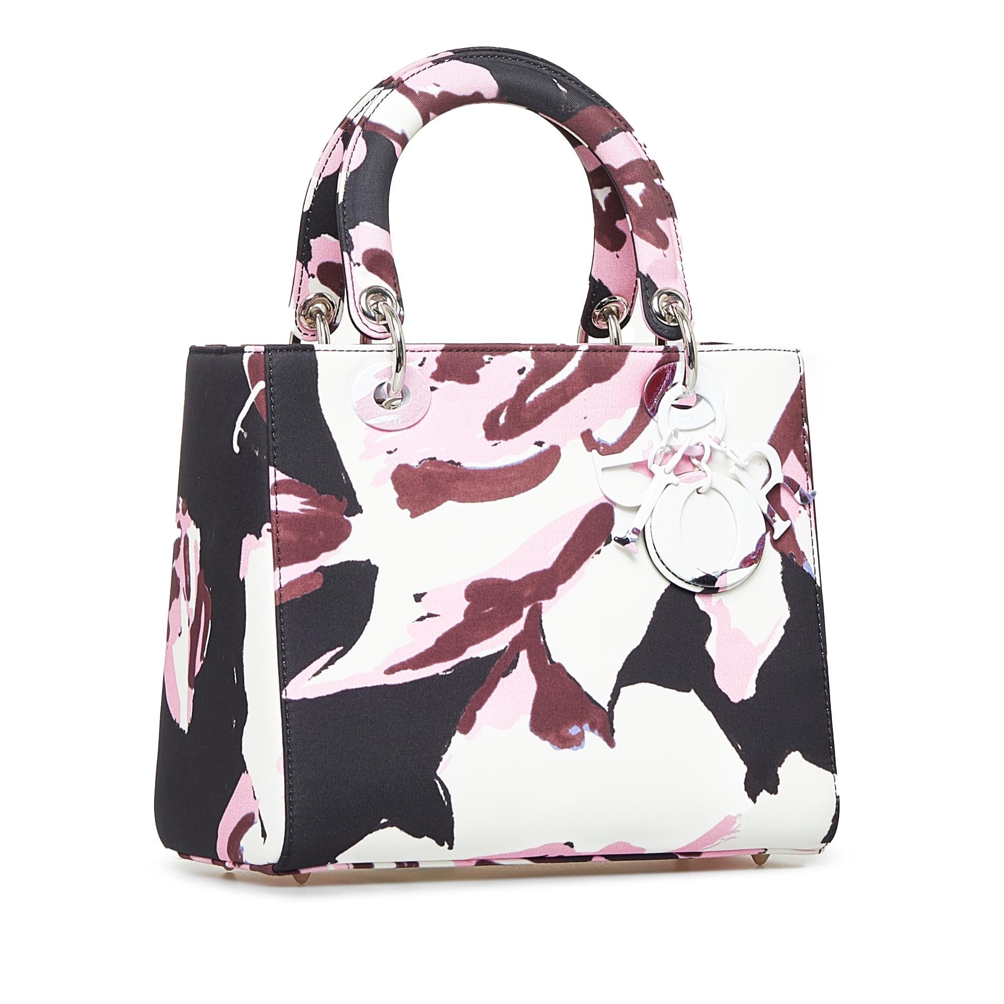 Dior Medium Canvas Floral Graffiti Lady Dior
