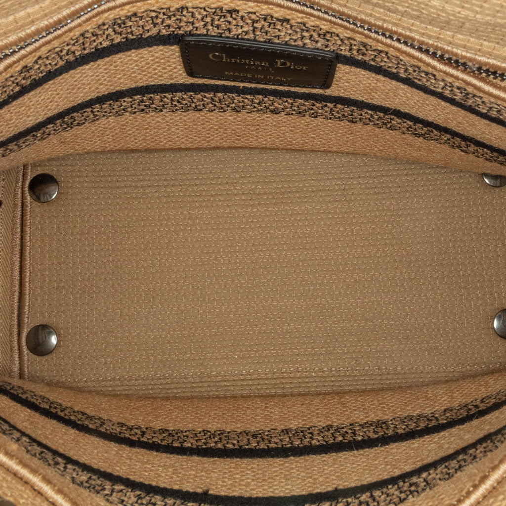 Dior Medium Canvas Jute Embroidered Lady D Lite