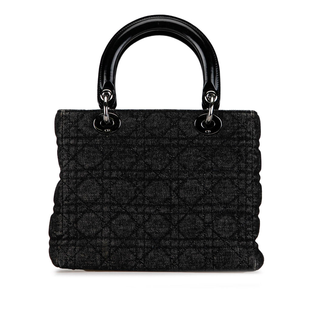 Dior Medium Denim Cannage Lady Dior (SHG-1ANWVA)