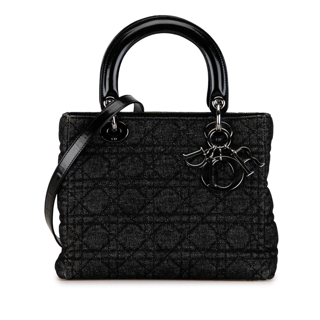 Dior Medium Denim Cannage Lady Dior (SHG-1ANWVA)
