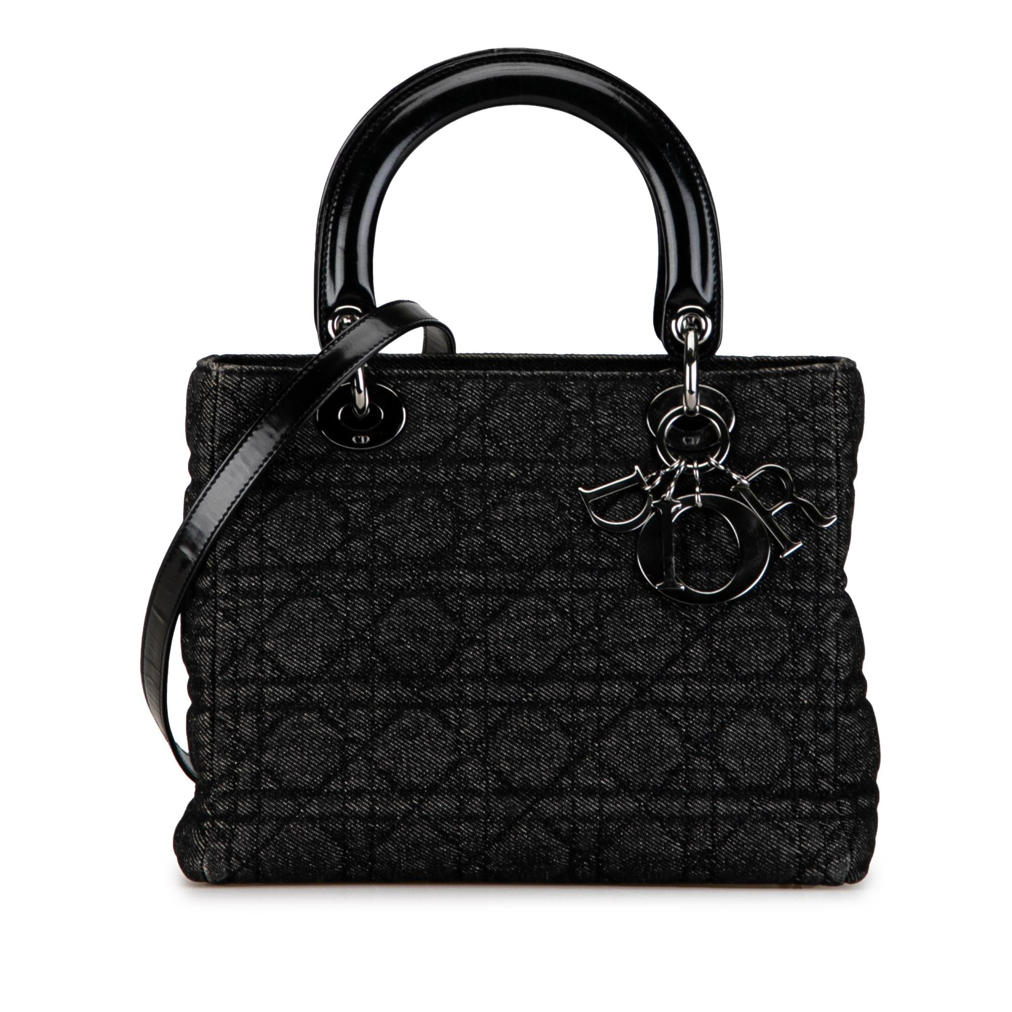 Dior Medium Denim Cannage Lady Dior (SHG-1ANWVA)