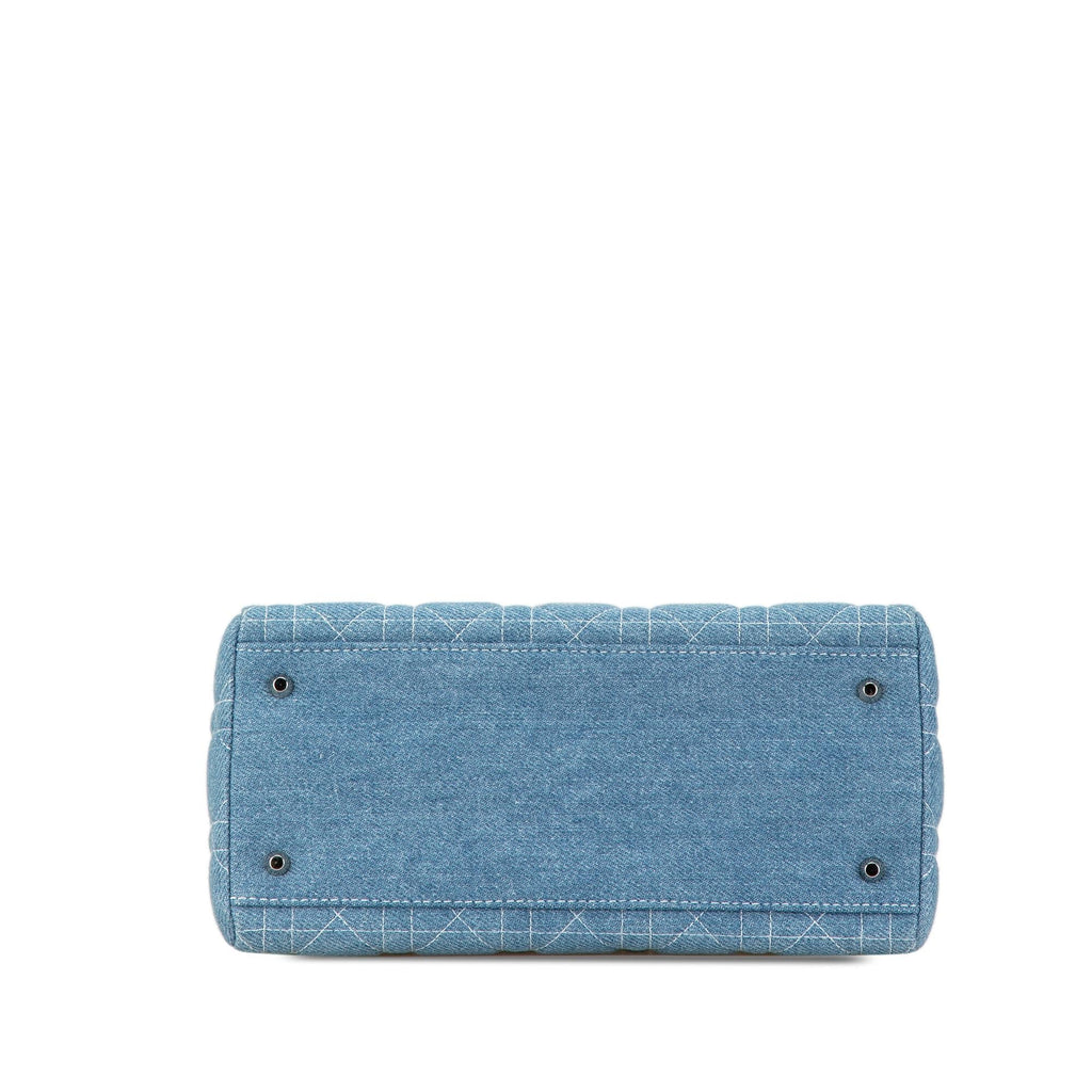 Dior Medium Denim Cannage Lady Dior