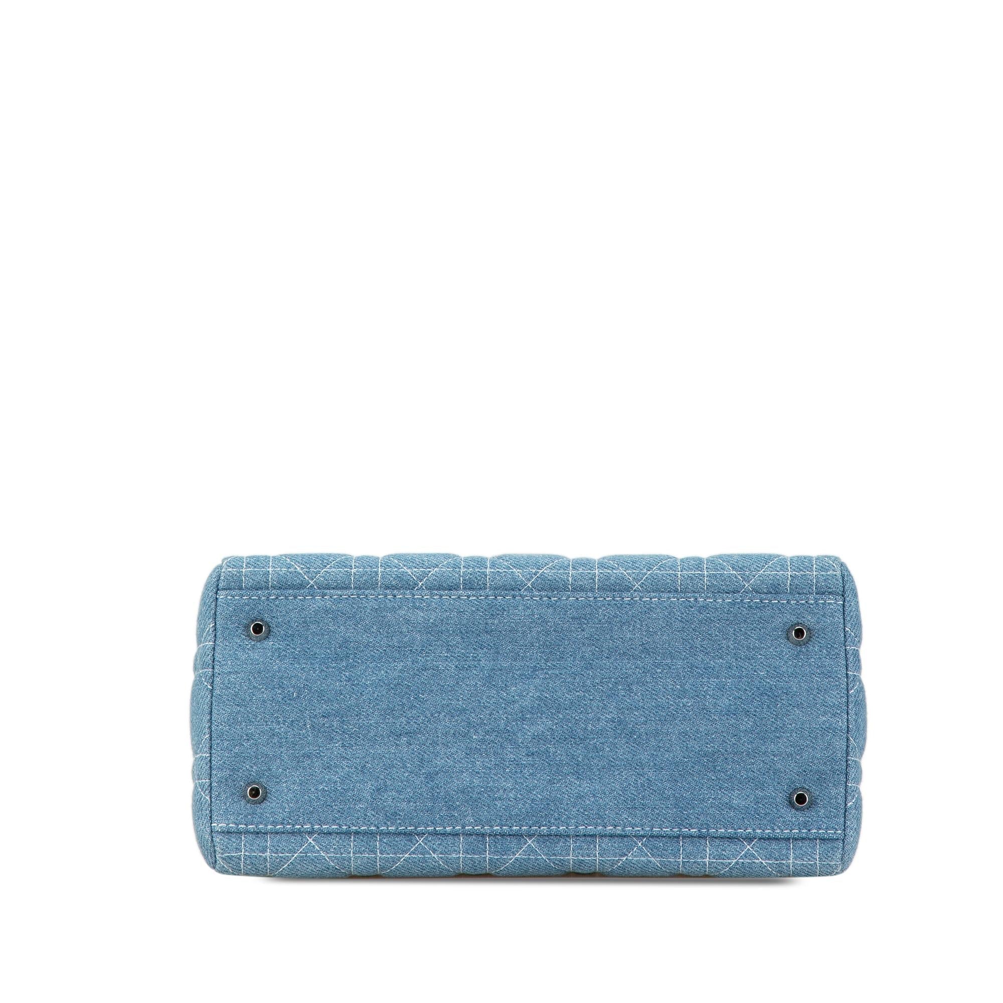 Dior Medium Denim Cannage Lady Dior