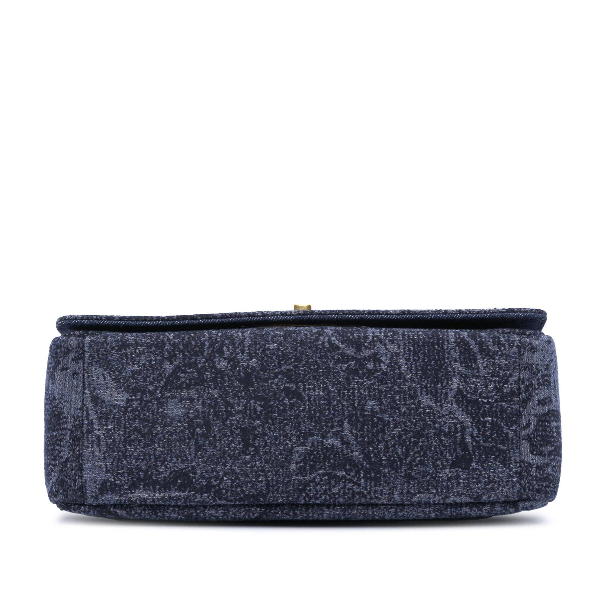 Dior Medium Denim Floral Caro Bag